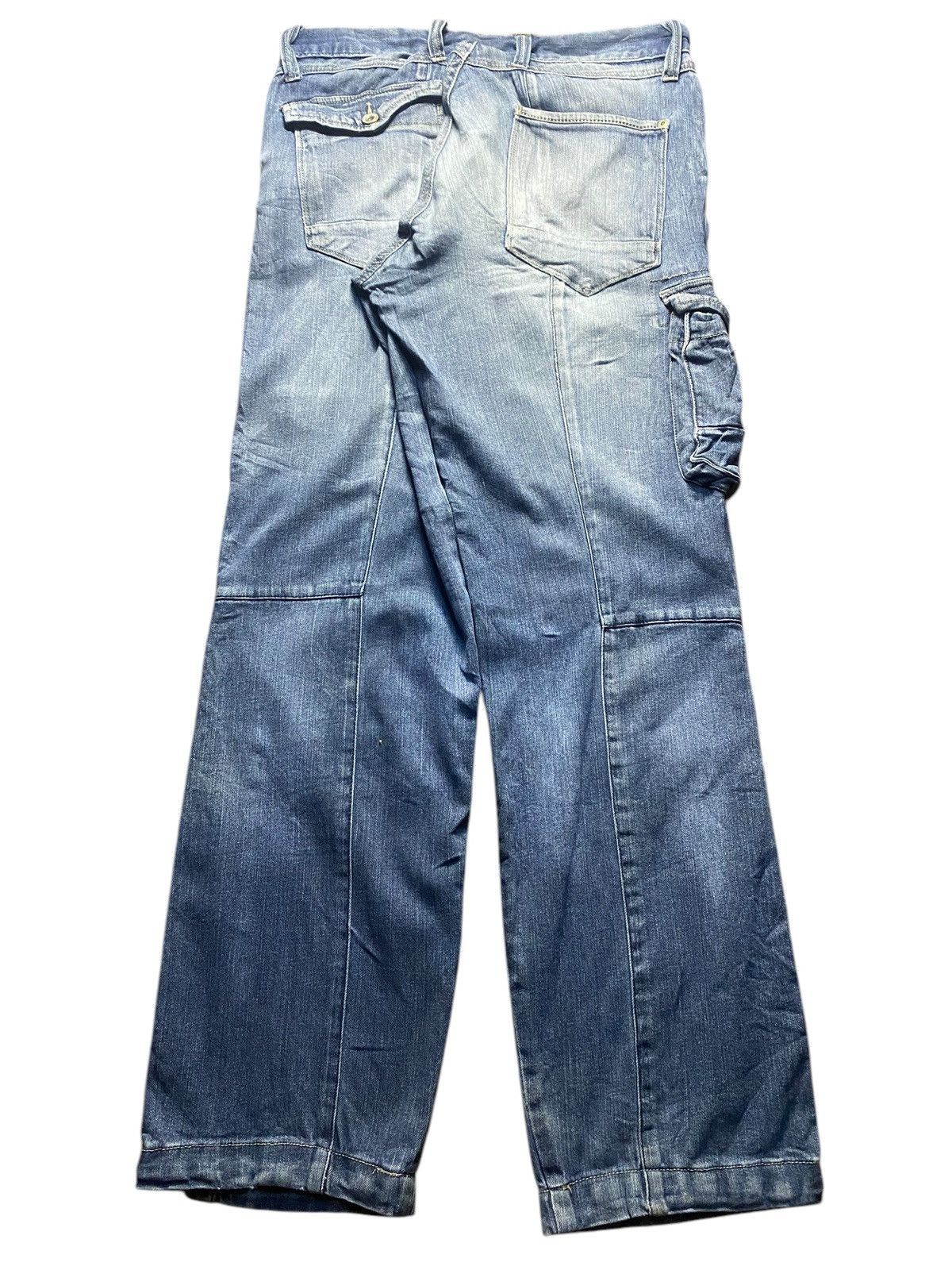 Vintage Baggy blue cargo pants featuring multiple pocket Size US 32 / EU 48 - 2 Thumbnail