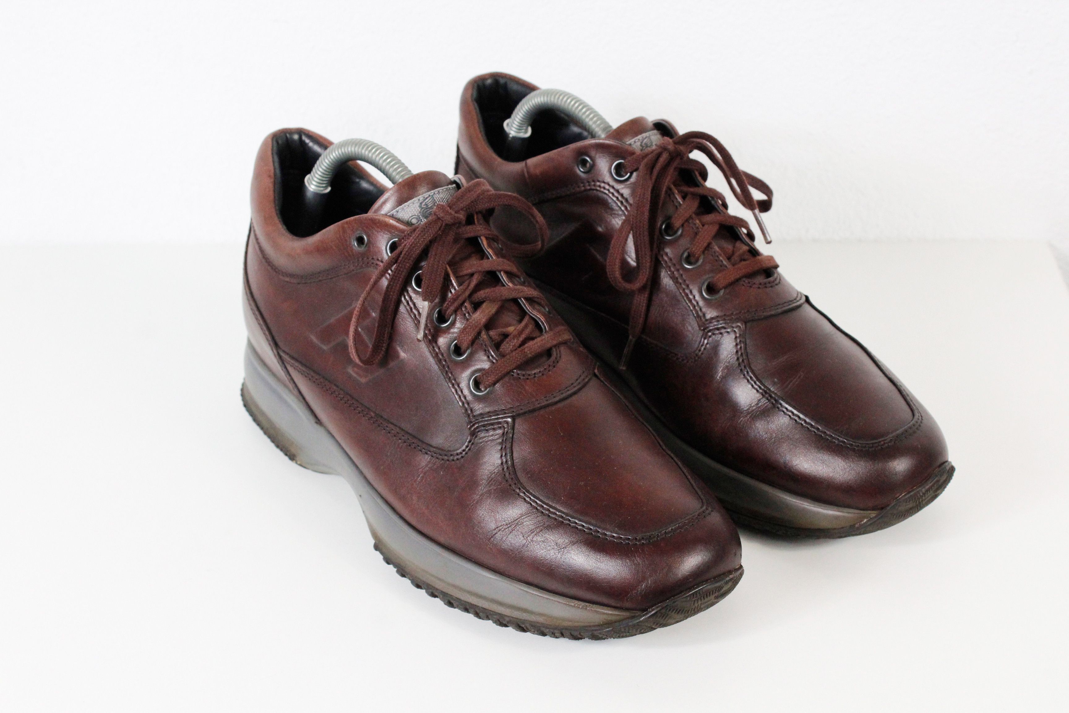 Hogan Hogan Interactive Logo Burgundy Leather Sneakers Shoes 41/42 Size US 8.5 / EU 41-42 - 3 Thumbnail