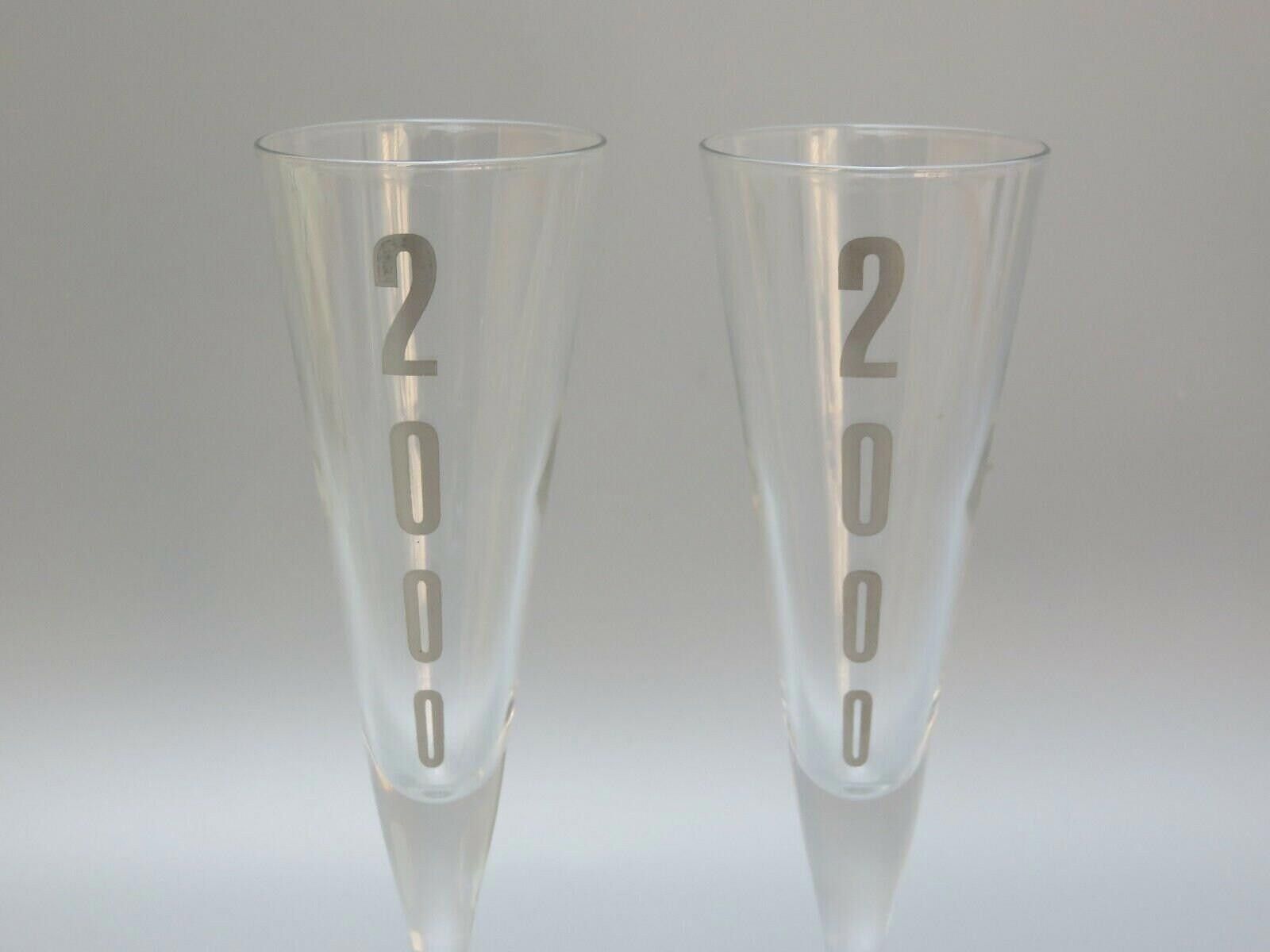 The Unbranded Brand Crystal Flutes Set Of 2 Silver Painted Millenium 9 1/4" Size ONE SIZE - 2 Thumbnail