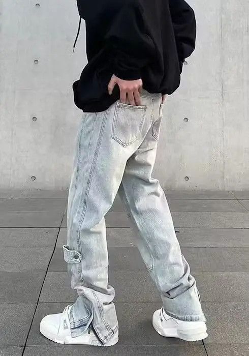 Japanese Brand Casual Zip Flared Trouser Denim Size US 34 / EU 50 - 4 Thumbnail