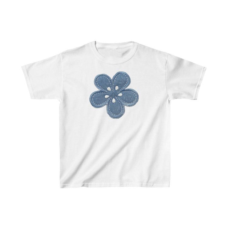 Other Denim Flower Baby Tee Floral Graphic Fitted Tee Size M / US 6-8 / IT 42-44 - 3 Thumbnail