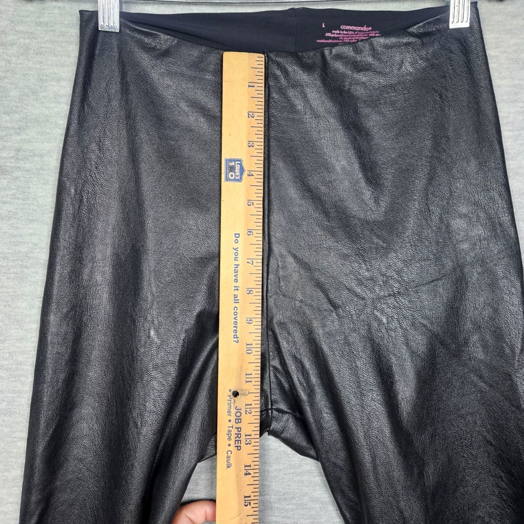 Commando Commando Women’s Black High-Rise Skinny Faux Leather Pull-on Leggings L Size 36" / US 14 / IT 50 - 7 Thumbnail