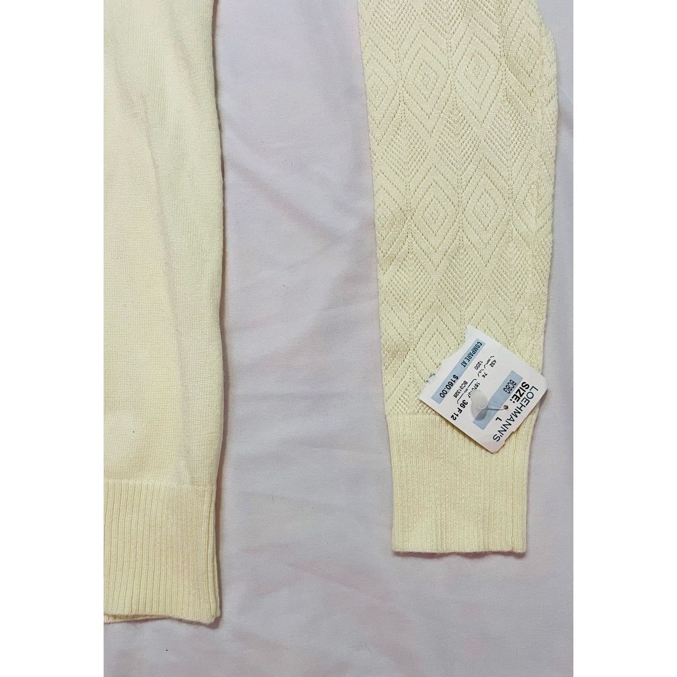 Bcbgmaxazria BCBGMaxAzria New NWT White Cream Wool Blend Pullover Sweater Size L / US 10 / IT 46 - 4 Thumbnail