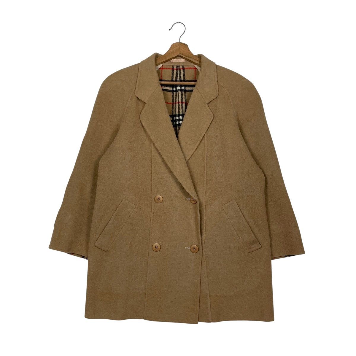 Burberry Burberrys Nova Check Double Breasted Wool Coat Size M / US 6-8 / IT 42-44 - 1 Thumbnail
