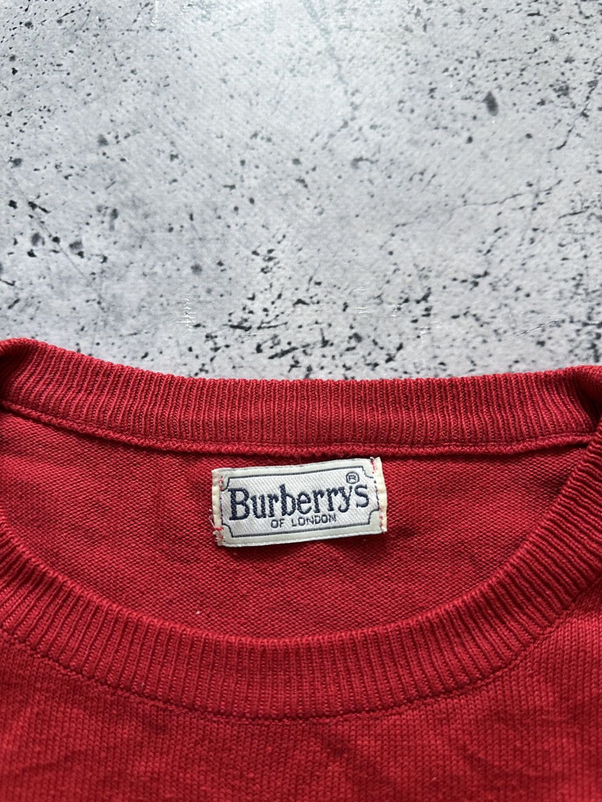 Burberry Vintage Burberrys London Wool Sweater Red Knitwear Y2K USA Size US XL / EU 56 / 4 - 4 Thumbnail