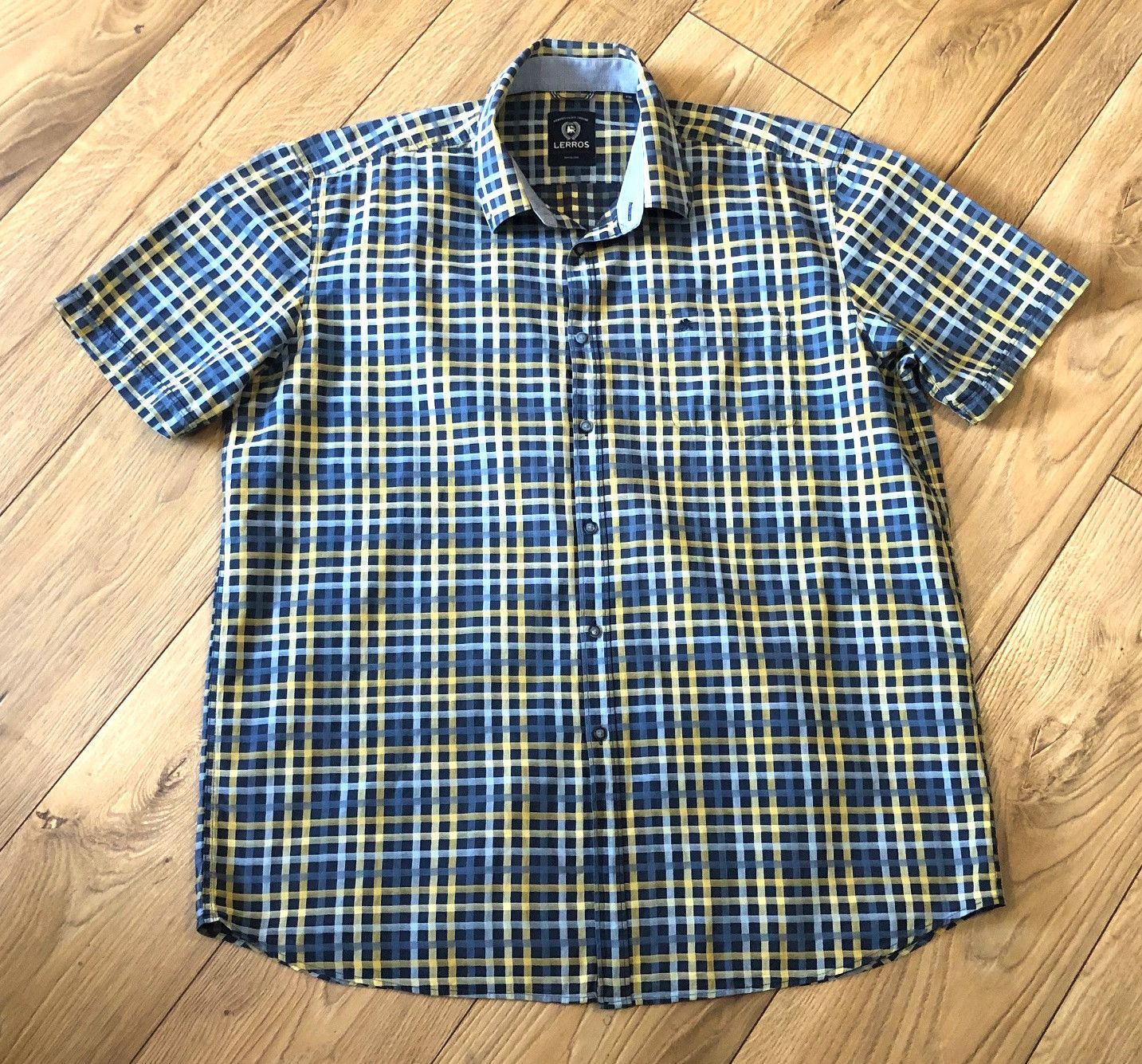 Other Men's shirt checkered blue-yellow 2XL/3XL Lerros Size US XXL / EU 58 / 5 - 1 Thumbnail