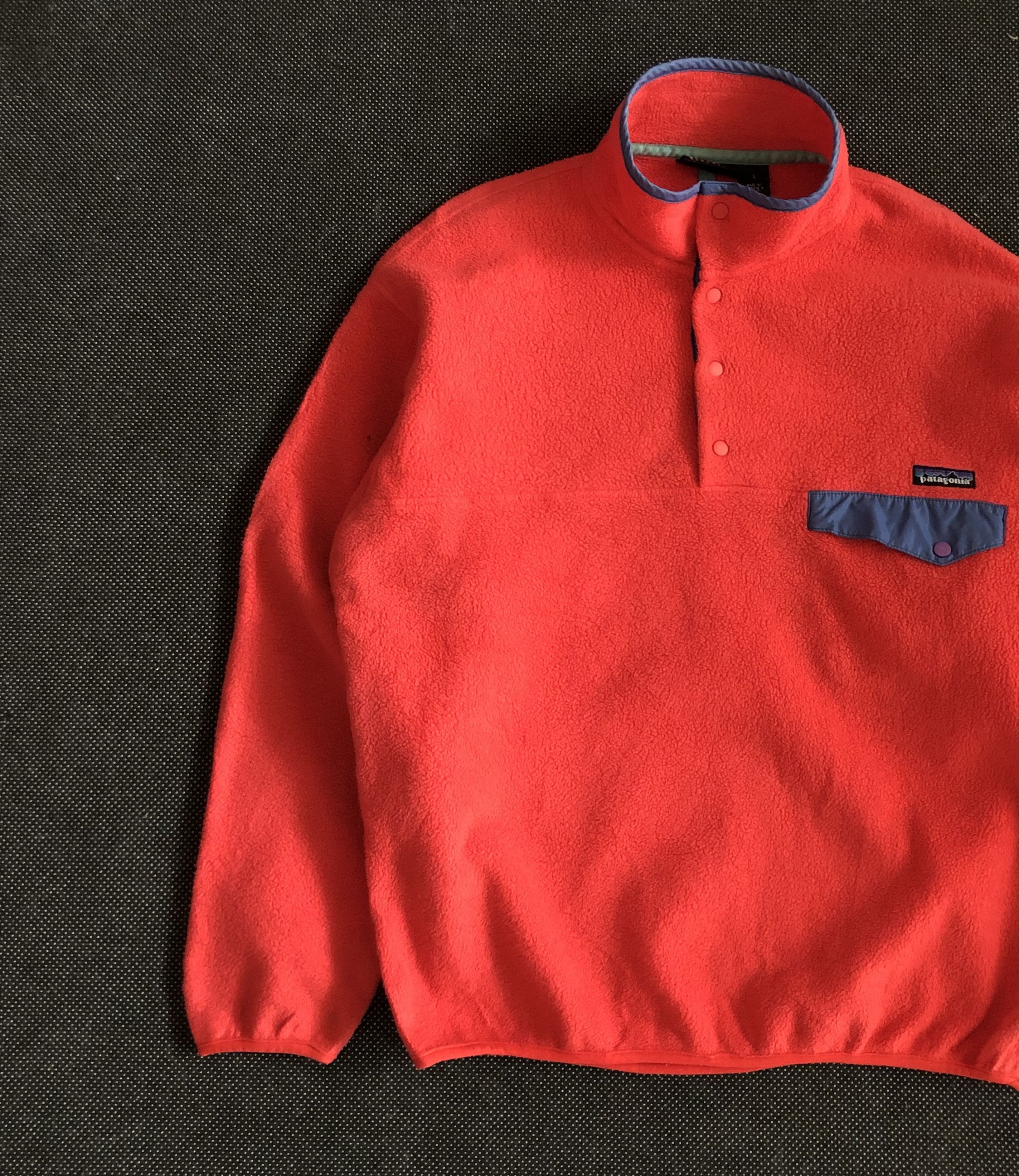 Patagonia RARE🔥90’S PATAGONIA SYNCHILLA FLEECE PULLOVER DARK SALMON Size US L / EU 52-54 / 3 - 4 Thumbnail