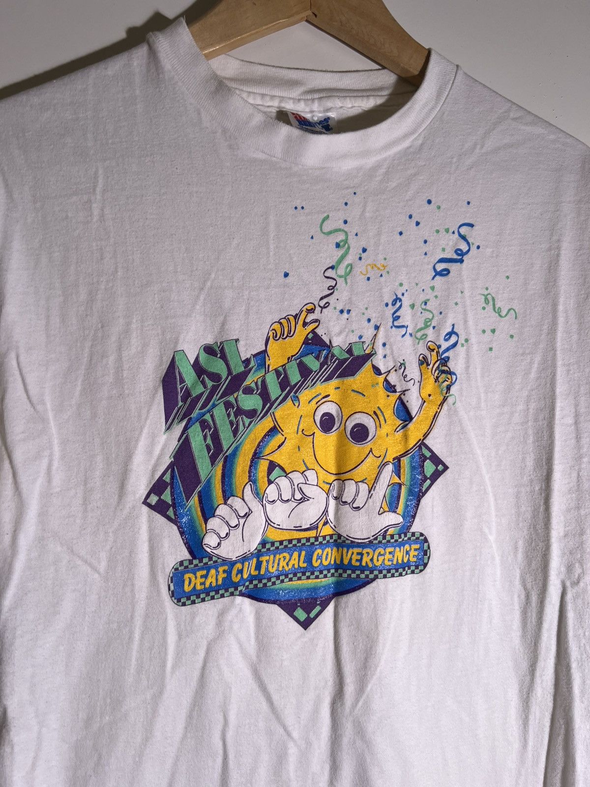 Vintage 80’s 90’s VTG Vintage ASL Festival Deaf Art Retro Tee Shirt Size US XL / EU 56 / 4 - 3 Thumbnail