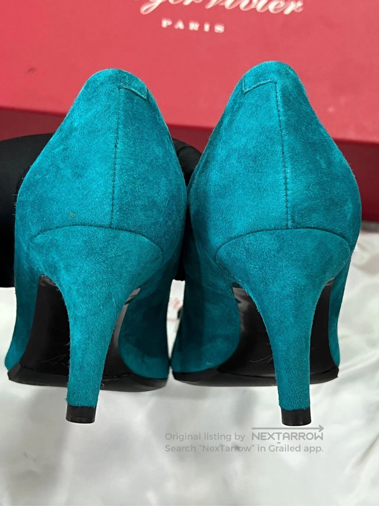 Roger Vivier Roger Vivier Blue Square Buckle High Heels| Size US 5 / IT 35 - 4 Thumbnail