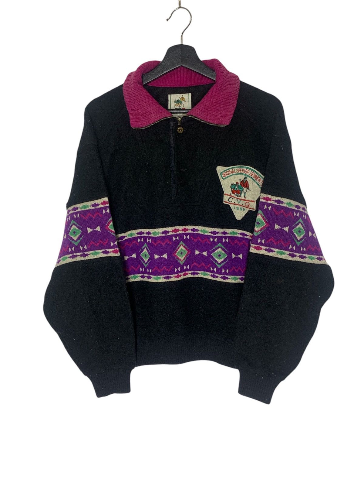 Vintage Vintage 80’s CDQ Golf Native Wool Ivy Sweatshirt Size US L / EU 52-54 / 3 - 1 Thumbnail