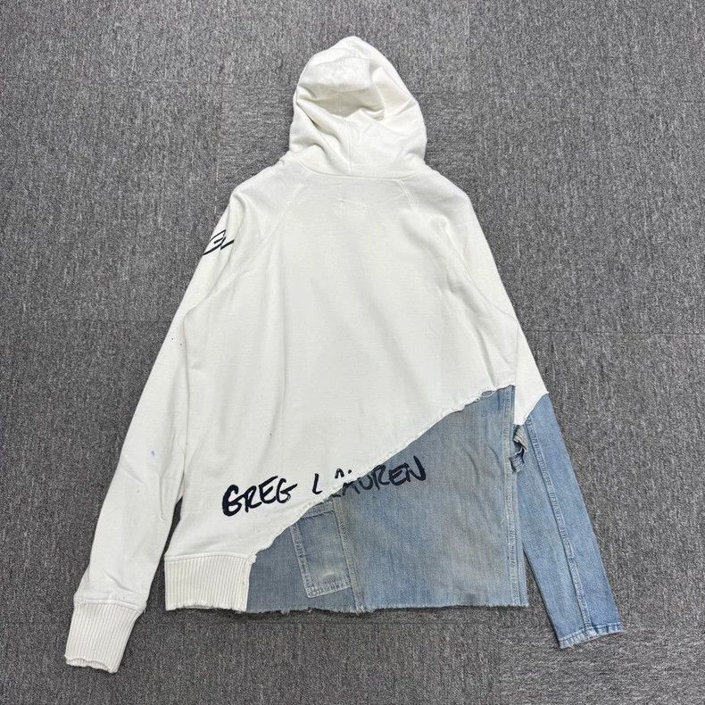 Greg Lauren Greg Lauren size2 Splicing denim washed old hoodies and swe Size US M / EU 48-50 / 2 - 5 Thumbnail