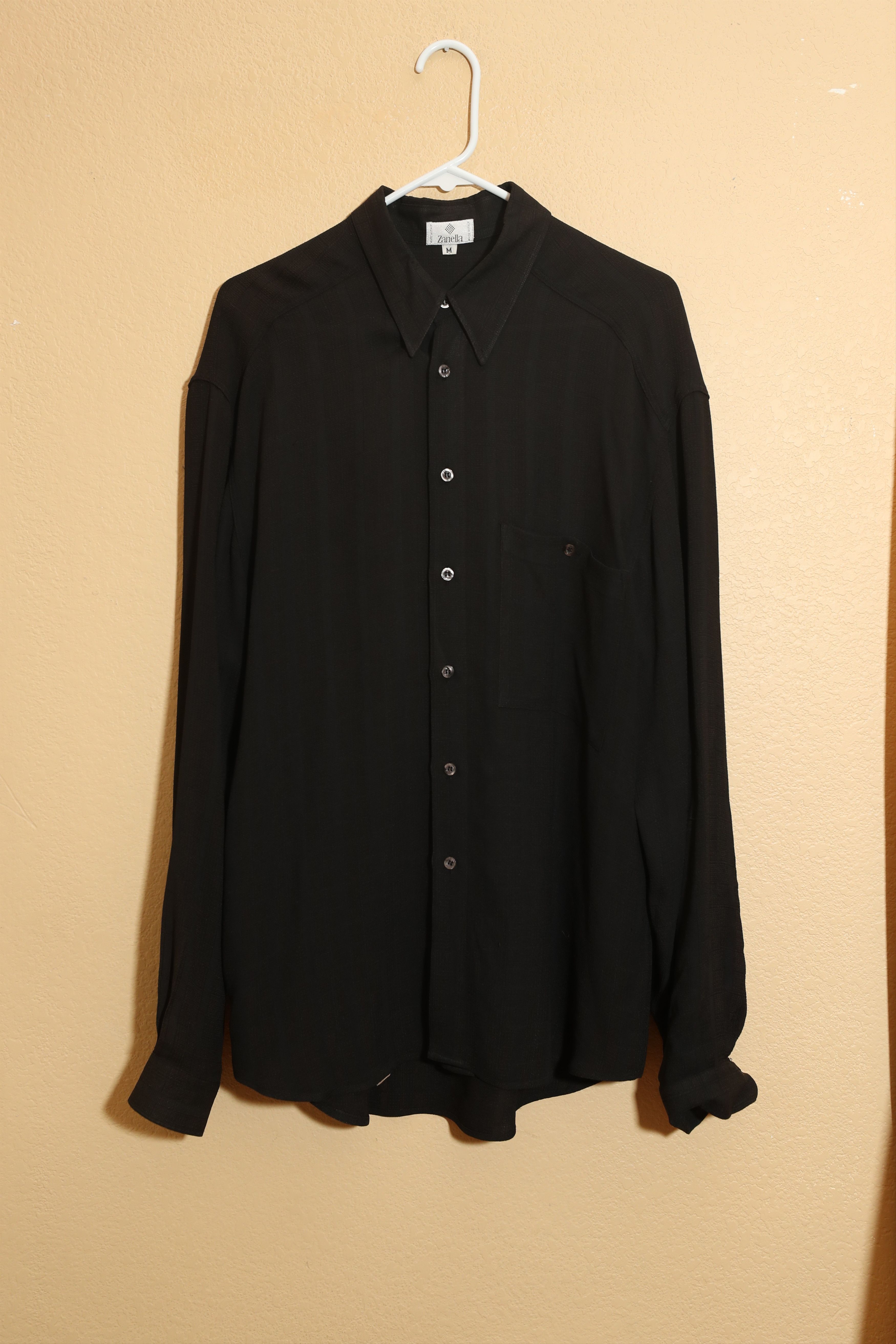 Zanella Zanella Vintage Long Sleeve Black Button Up (M) Size US M / EU 48-50 / 2 - 1 Thumbnail