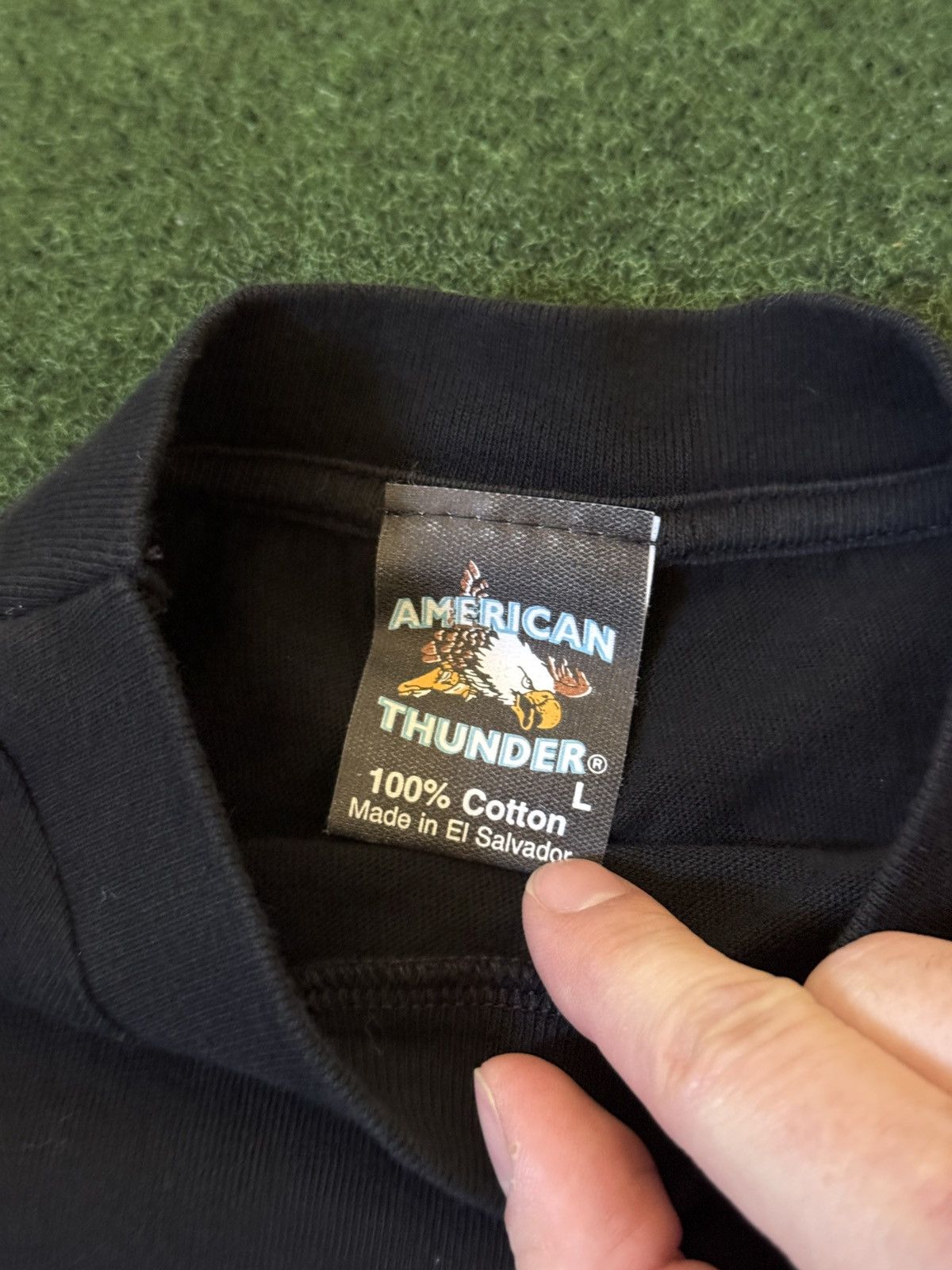 Vintage Vtg 90s American Thunder Gray Wolf Single Stitch T Shirt Size US XS / EU 42 / 0 - 3 Thumbnail