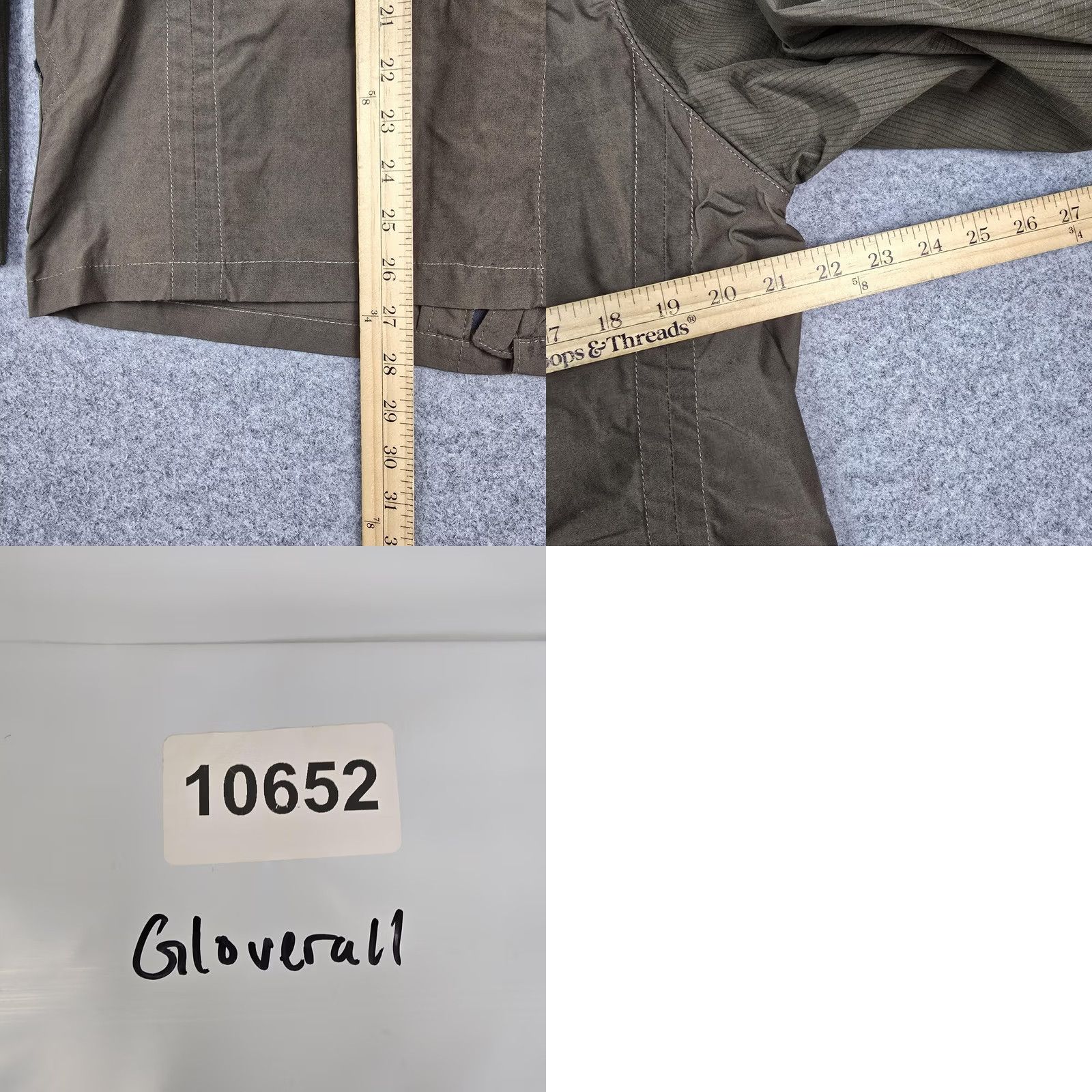 Gloverall Gloverall Jacket Mens Medium Green Fred Waxed Canvas Military Zip Pockets New Size US 31 - 8 Thumbnail