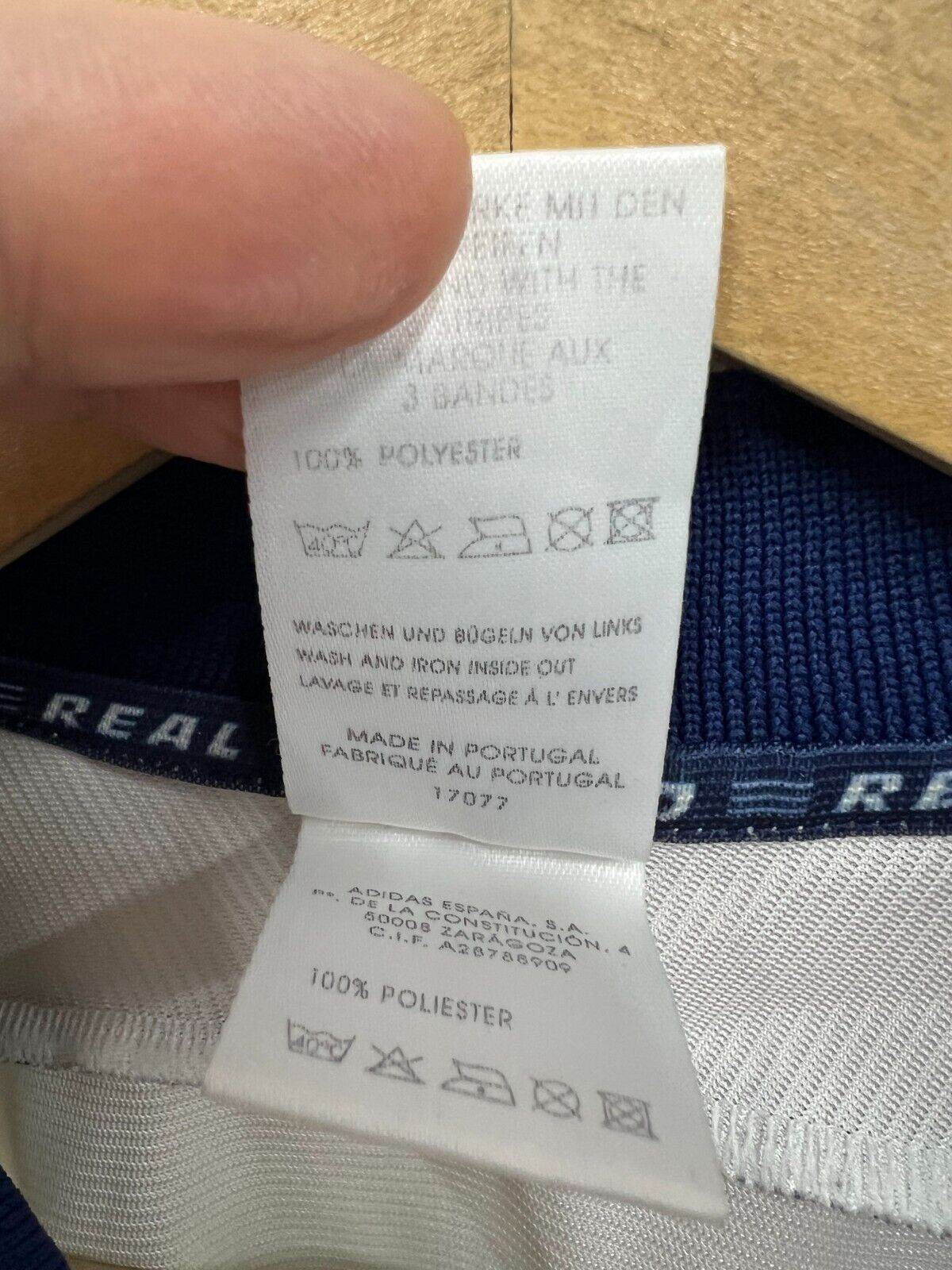 Adidas Real Madrid Spain 1998 1999 2000 Rare Home Shirt Jersey Size US XL / EU 56 / 4 - 5 Thumbnail