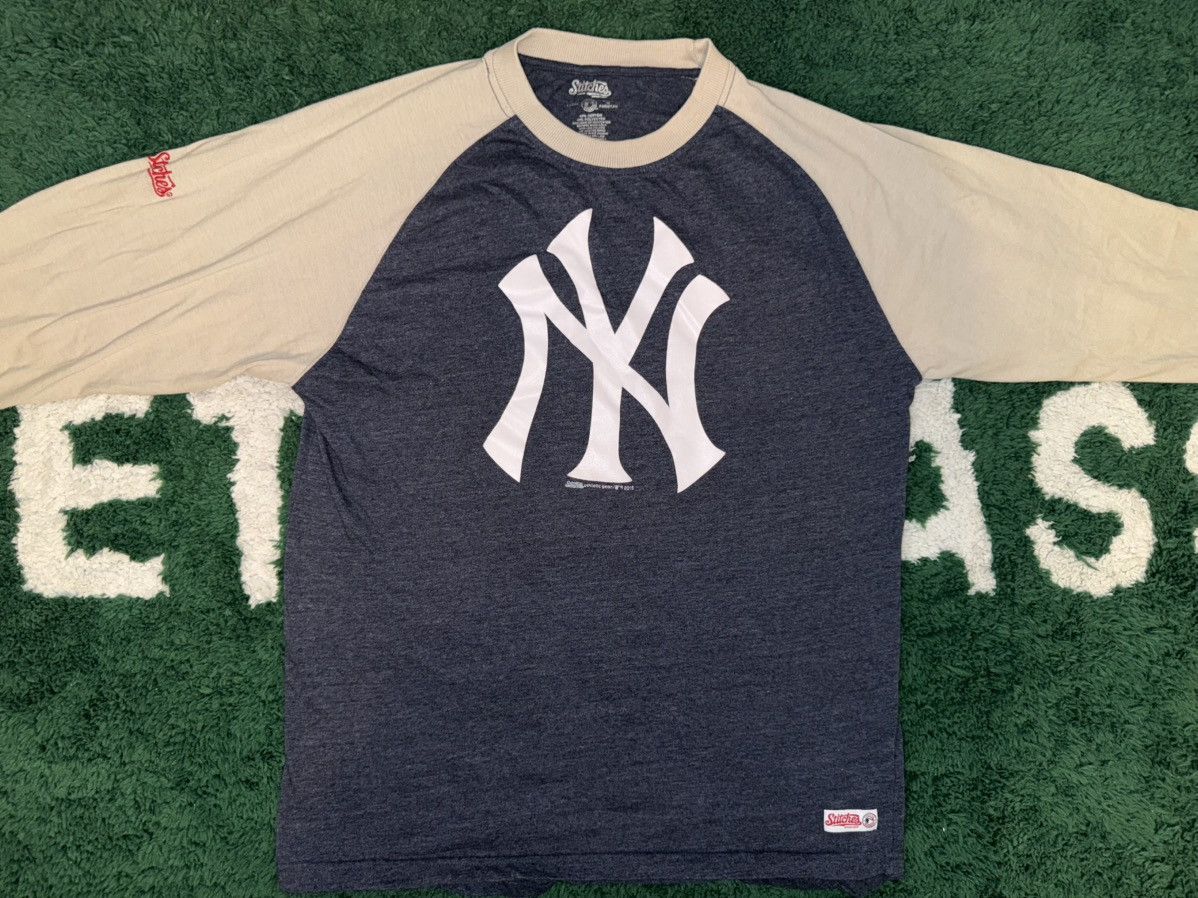 Vintage New York Yankees Stitches Long Sleeve Sz.L Size US L / EU 52-54 / 3 - 3 Thumbnail