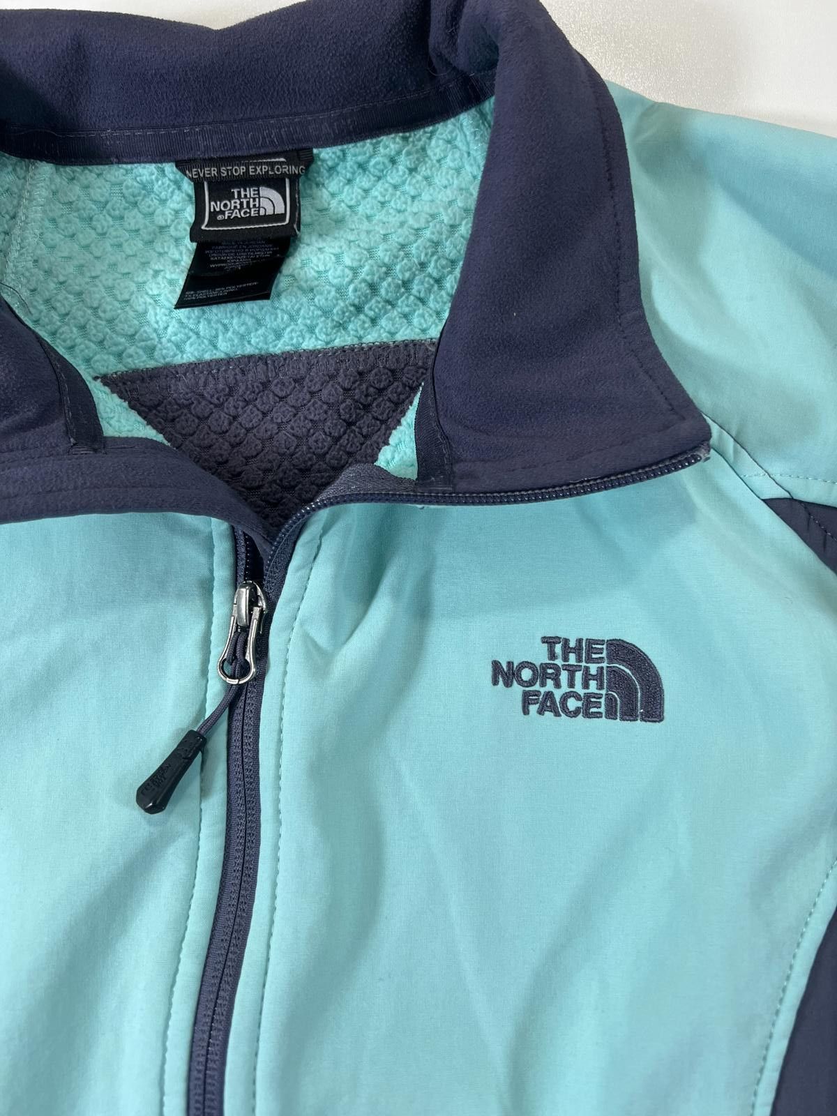 The North Face The North Face Women's Light Blue and Navy Softshell Jacket Size XXL / US 16-18 / IT 52-54 - 2 Thumbnail