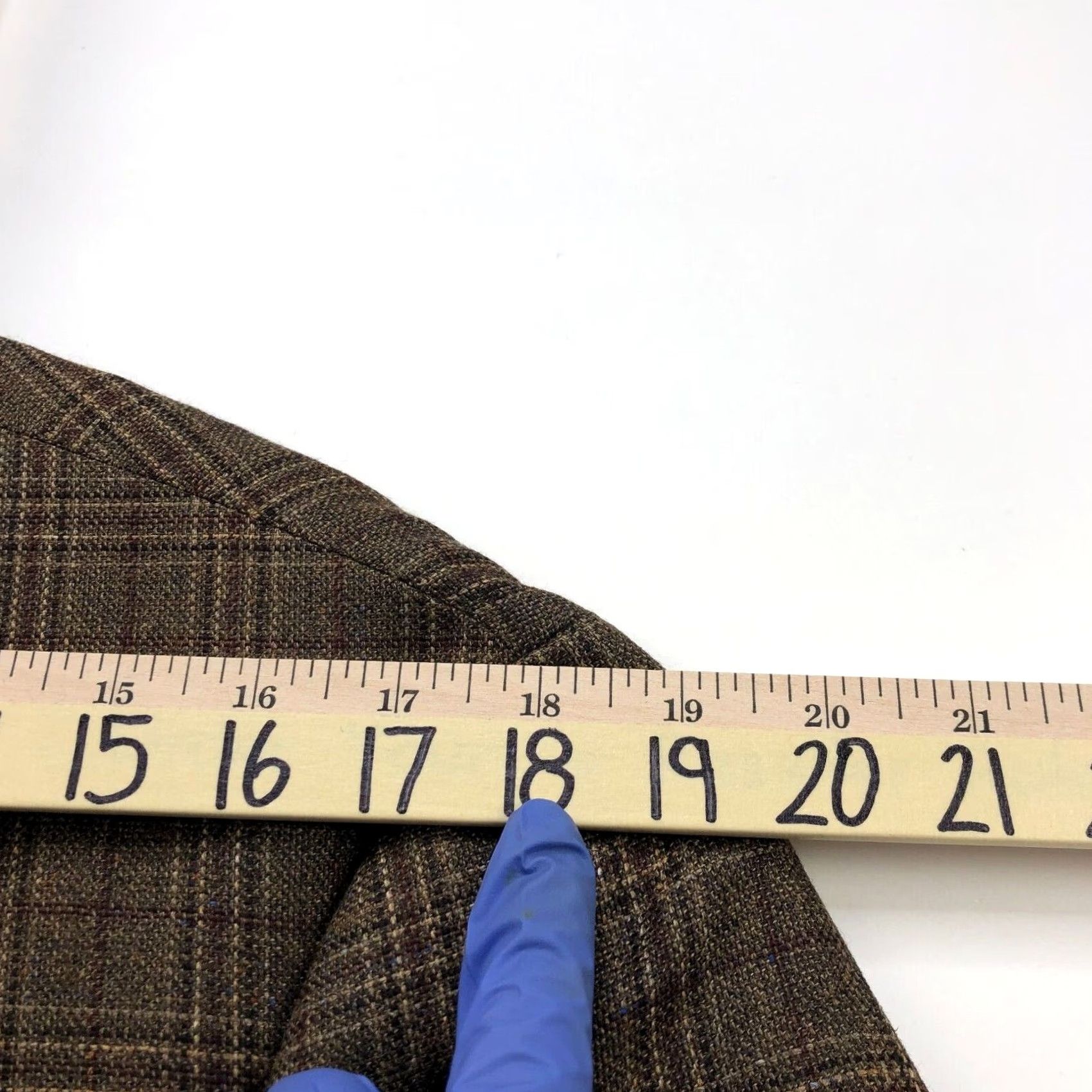 Joseph Abboud Joseph Abboud Jacket Sport Coat Plaid Brown Silk Wool Blend 41R Two-Button Notch Lapel Double-Vented Regular Fit Mens Size US XS / EU 42 / 0 - 7 Thumbnail