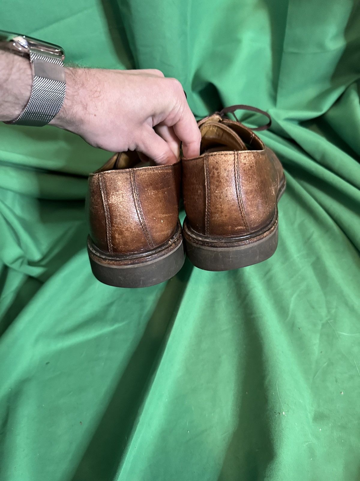 Mephisto × Vintage Pebbled leather Goodyear welt derby shoes Size US 11.5 / EU 44-45 - 4 Thumbnail