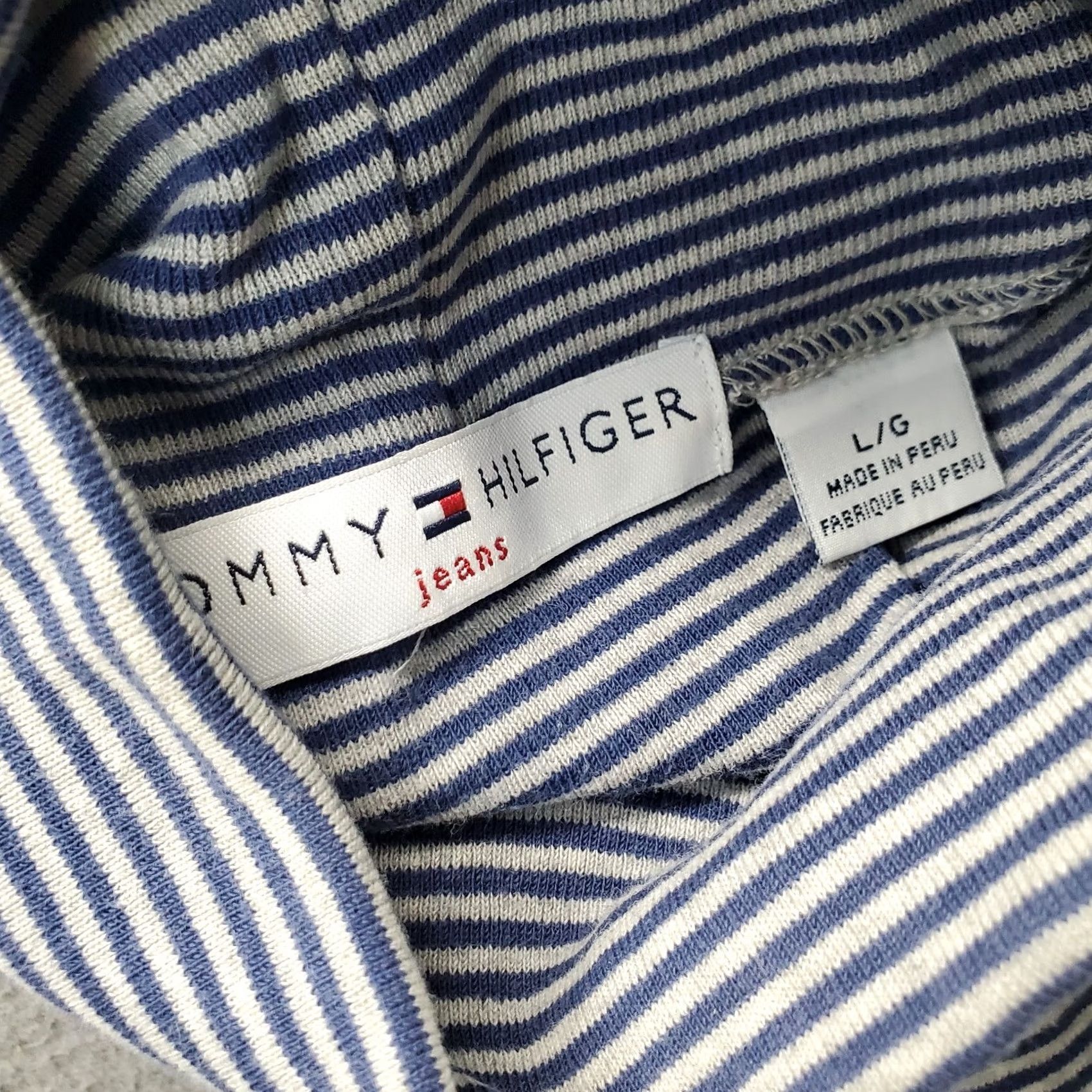 Tommy Hilfiger Tommy Hilfiger Shirt Top Women Size L Multicolor Striped Embroidered Logo Turtle Neck Long Sleeve Size L / US 10 / IT 46 - 8 Thumbnail