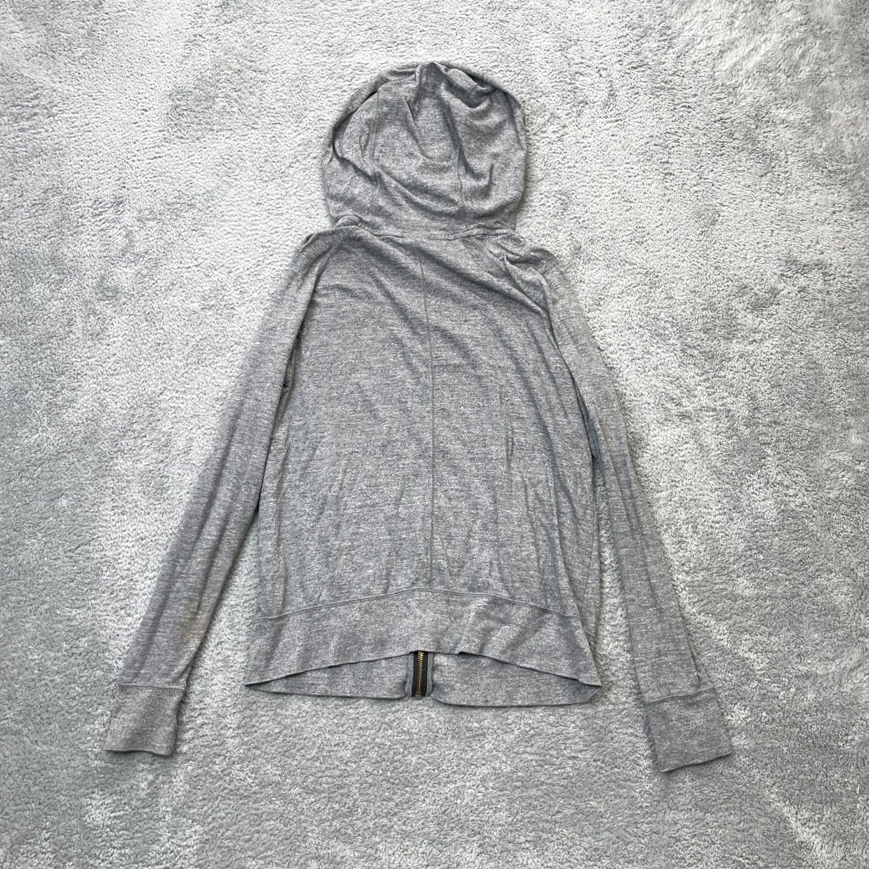 Nike Nike Hoodie Womens L Gray Heather Just Do It Slogan Organic Cotton Full Zip Logo Pockets Modern 90s Activewear Mens? Womens Size L / US 10 / IT 46 - 2 Thumbnail