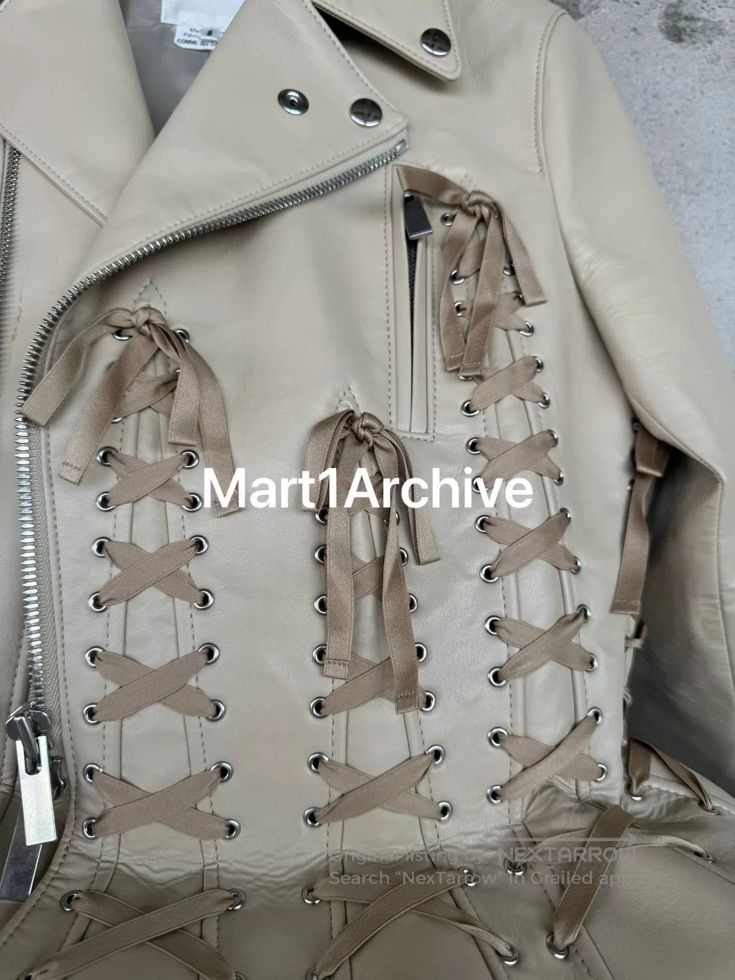 Noir Kei Ninomiya Comme des Garçons Noir Leather Jacket. Size S / US 4 / IT 40 - 4 Thumbnail