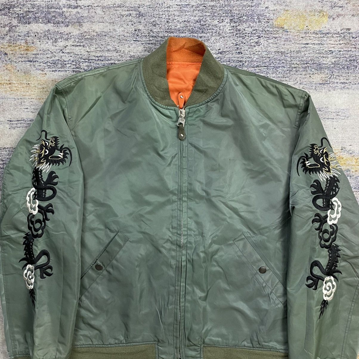 Bape Vintage bape embroidery dragon reversible bomber jacket Size US XL / EU 56 / 4 - 3 Thumbnail