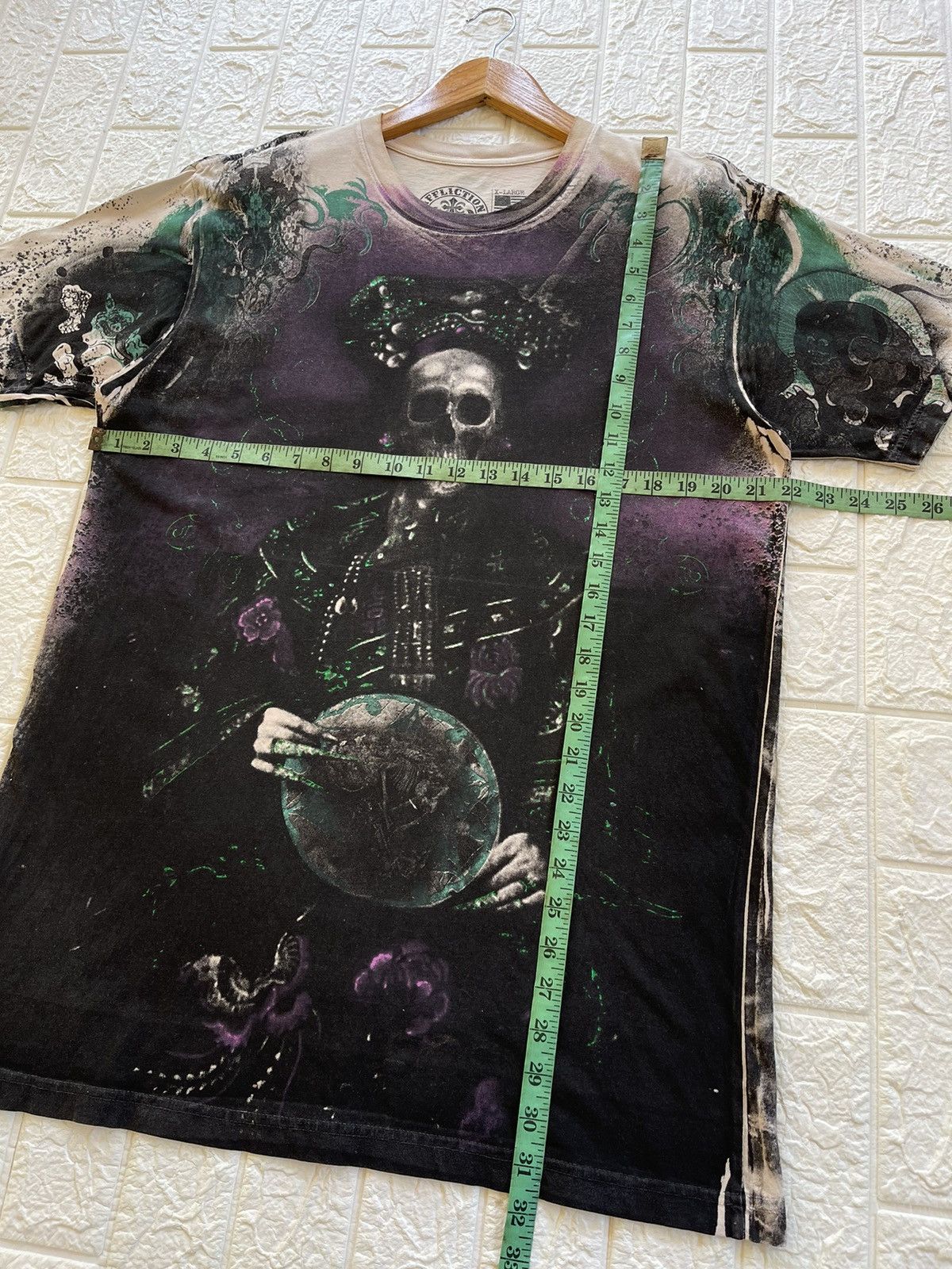 Affliction × Haunted Mound Affliction Skeleton Skull Full Print Size US L / EU 52-54 / 3 - 11 Thumbnail