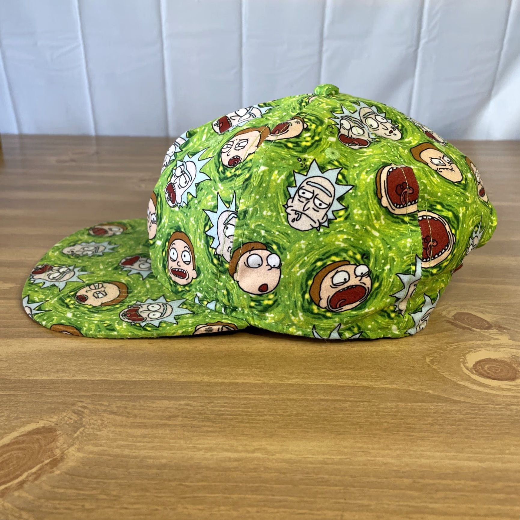 Vintage Bioworld Rick & Morty Adult Swim All Over Print Hat One Size Adjustable Green Size ONE SIZE - 2 Thumbnail