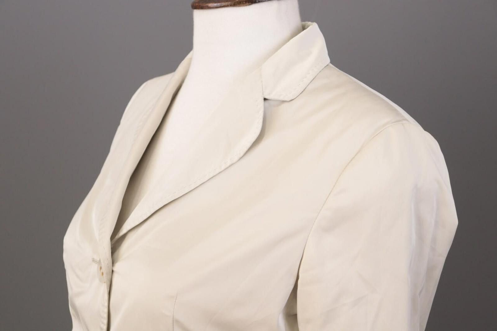 Designer Max Mara Cream Cupri Jacket Size I 40 / USA 6 / GB 8 Size M / US 6-8 / IT 42-44 - 10 Thumbnail