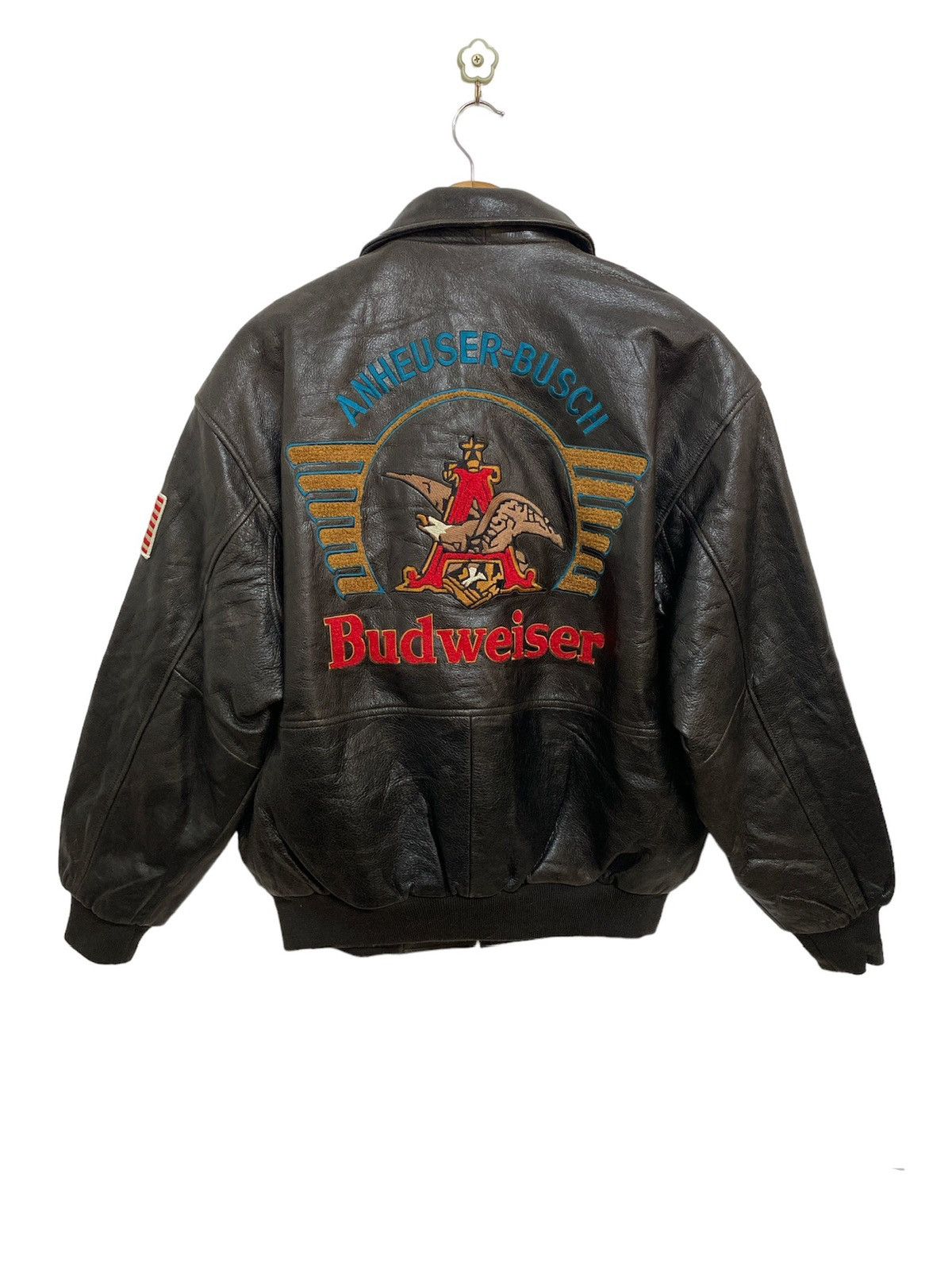 Budweiser Vintage Budweiser Anheuser-Busch Leather Jacket | Grailed