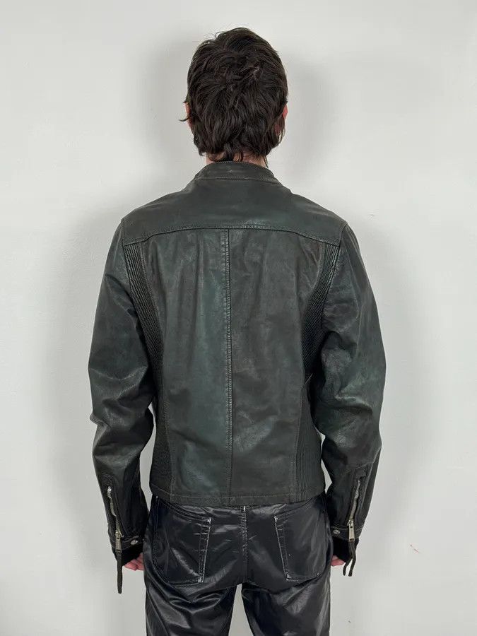 Dsquared2 SS2010 Dsquared2 Biker Asymmetrical Black Gren Leather Jacket Size US M / EU 48-50 / 2 - 3 Thumbnail