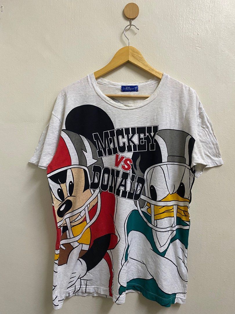 Disney × Vintage Vintage Overprint Disney Rugby Mickey Vs Donald Duck Shirt Size US L / EU 52-54 / 3 - 2 Thumbnail