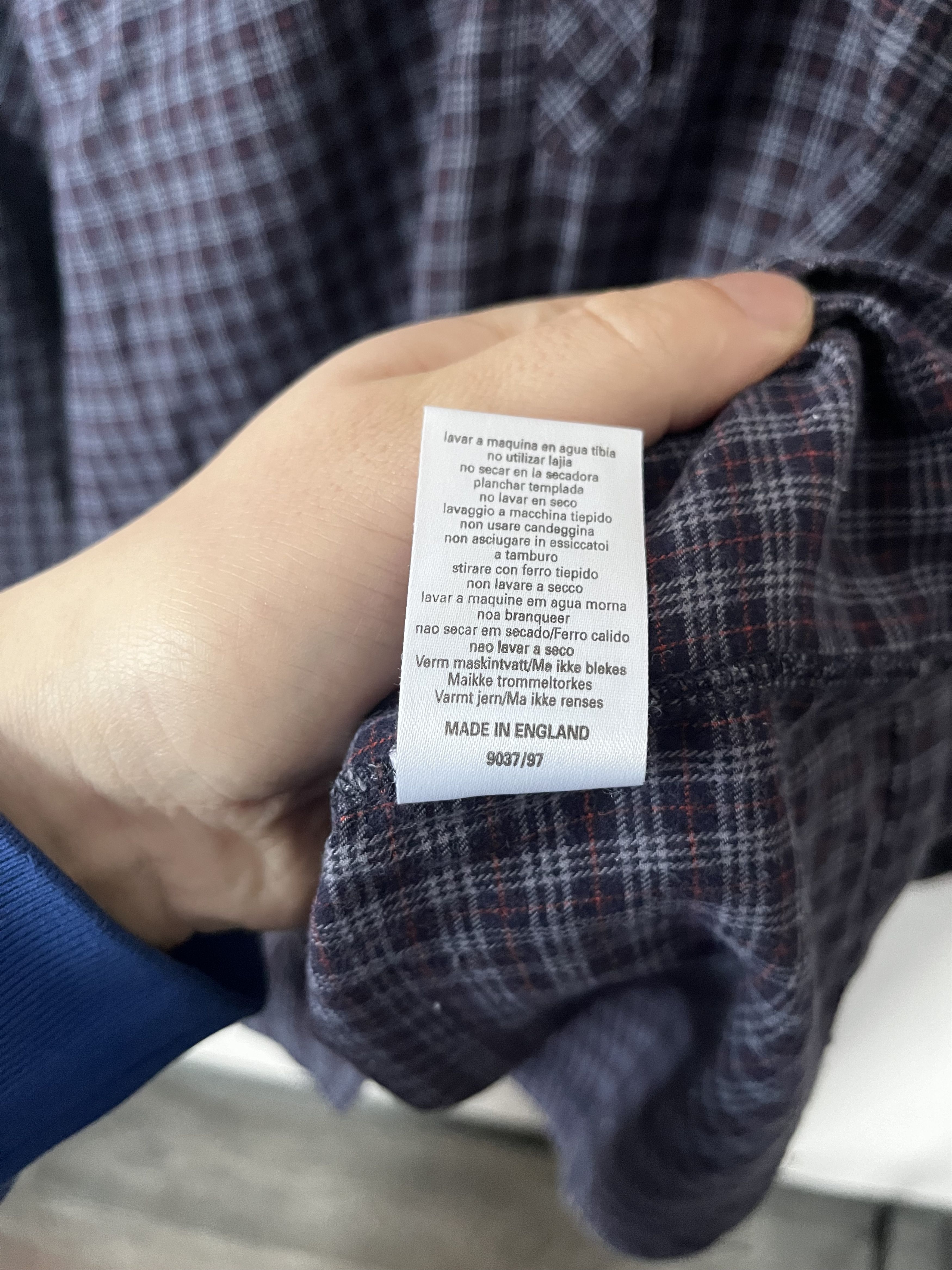Burberry Burberrys Nova Check Polo Long Sleeve Shirt Gold Button Size US M / EU 48-50 / 2 - 4 Thumbnail