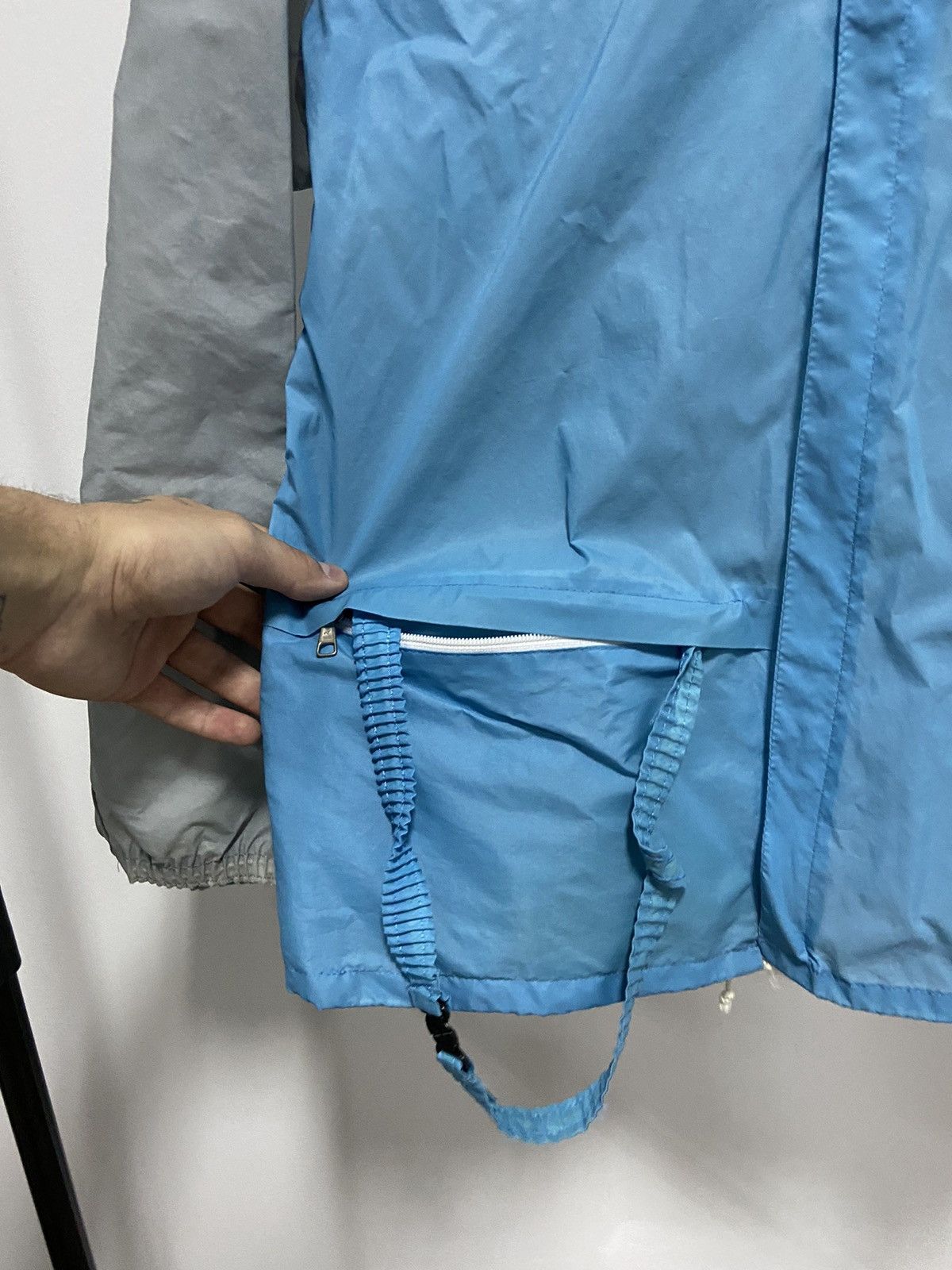 Adidas × Vintage Adidas 90s ventex hooded zip striped jacket bag transformer Size US M / EU 48-50 / 2 - 9 Thumbnail