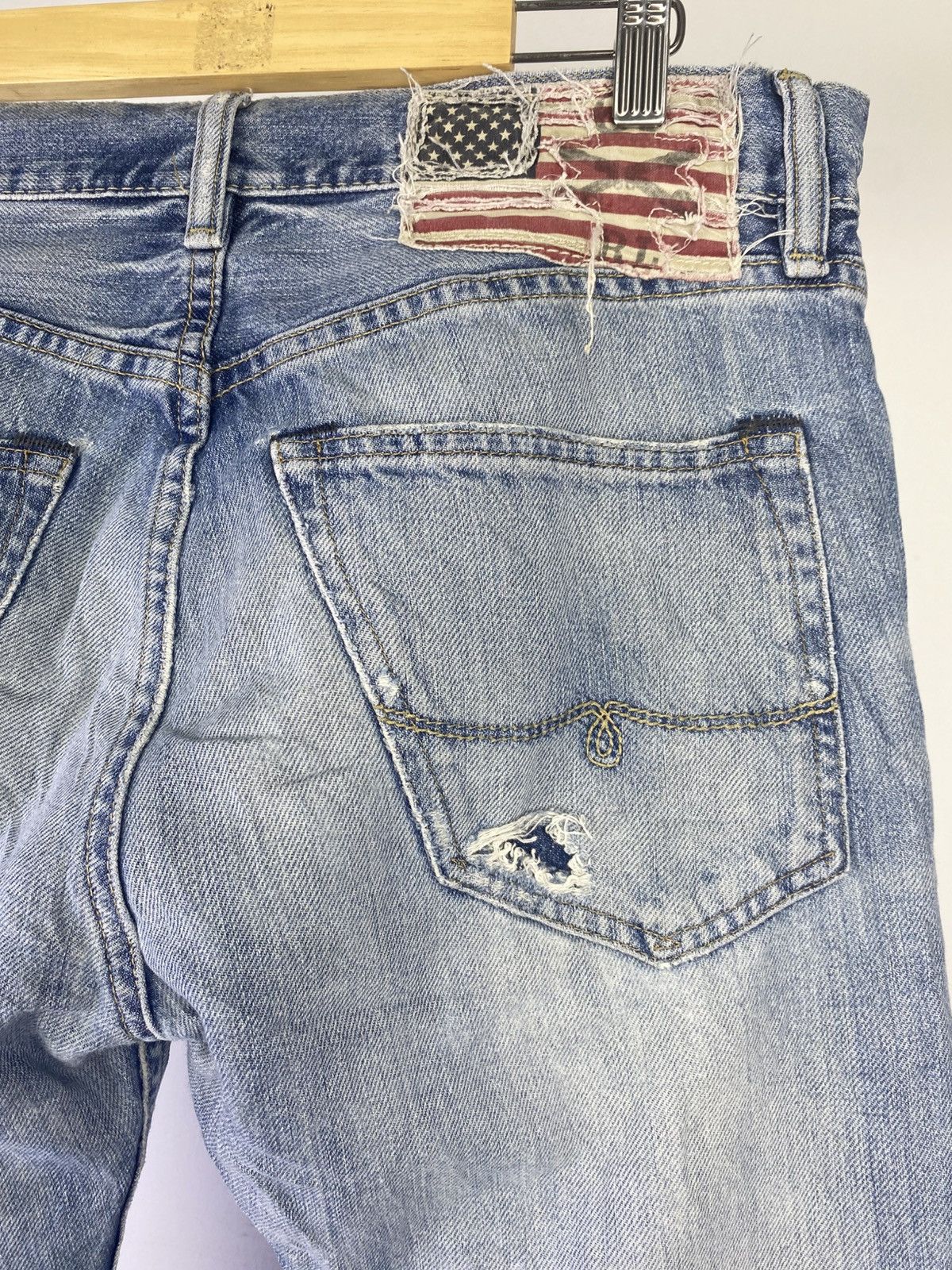 Polo Ralph Lauren Polo Ralph Lauren Distressed Slim Straight Denim Japan Size US 32 / EU 48 - 17 Thumbnail
