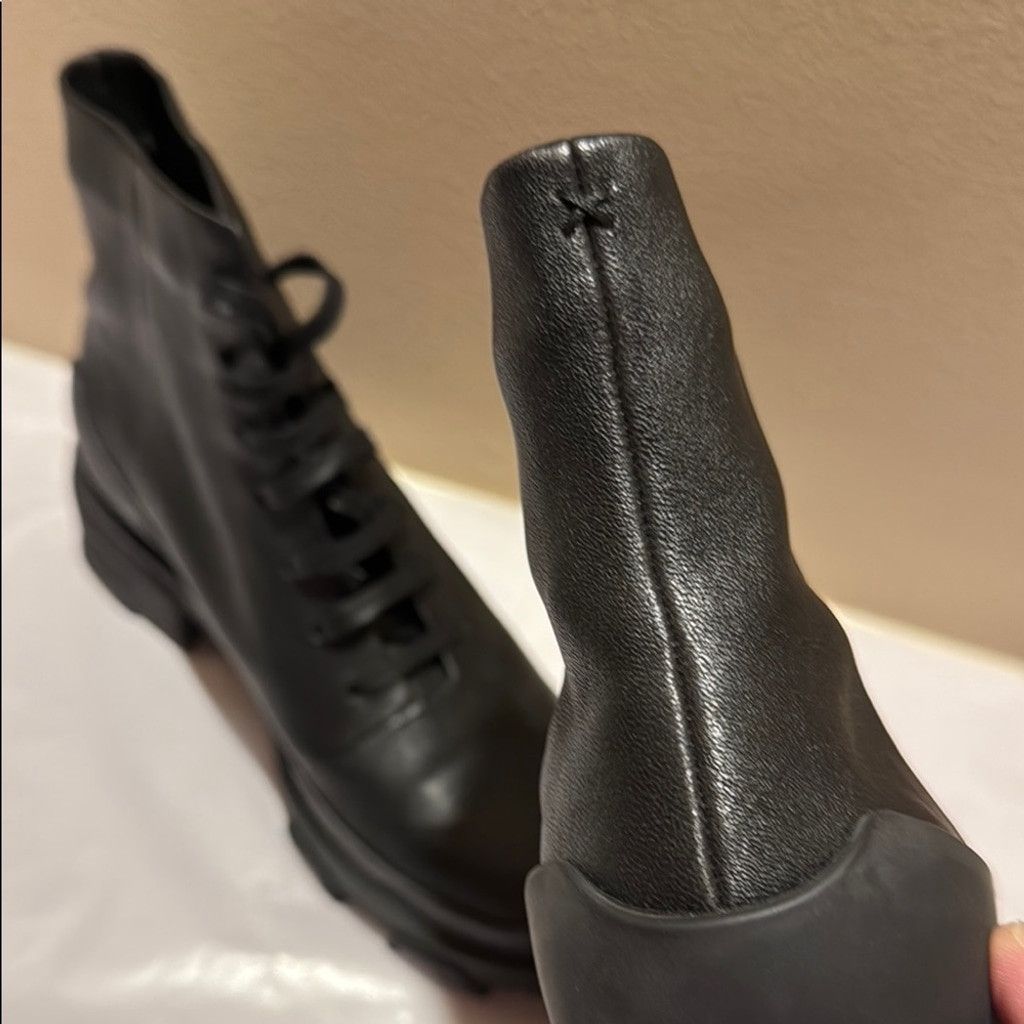 Rag & Bone NWOT Rag & Bone Black Soft Leather Combat Moto Boots Size US 8 / IT 38 - 12 Thumbnail