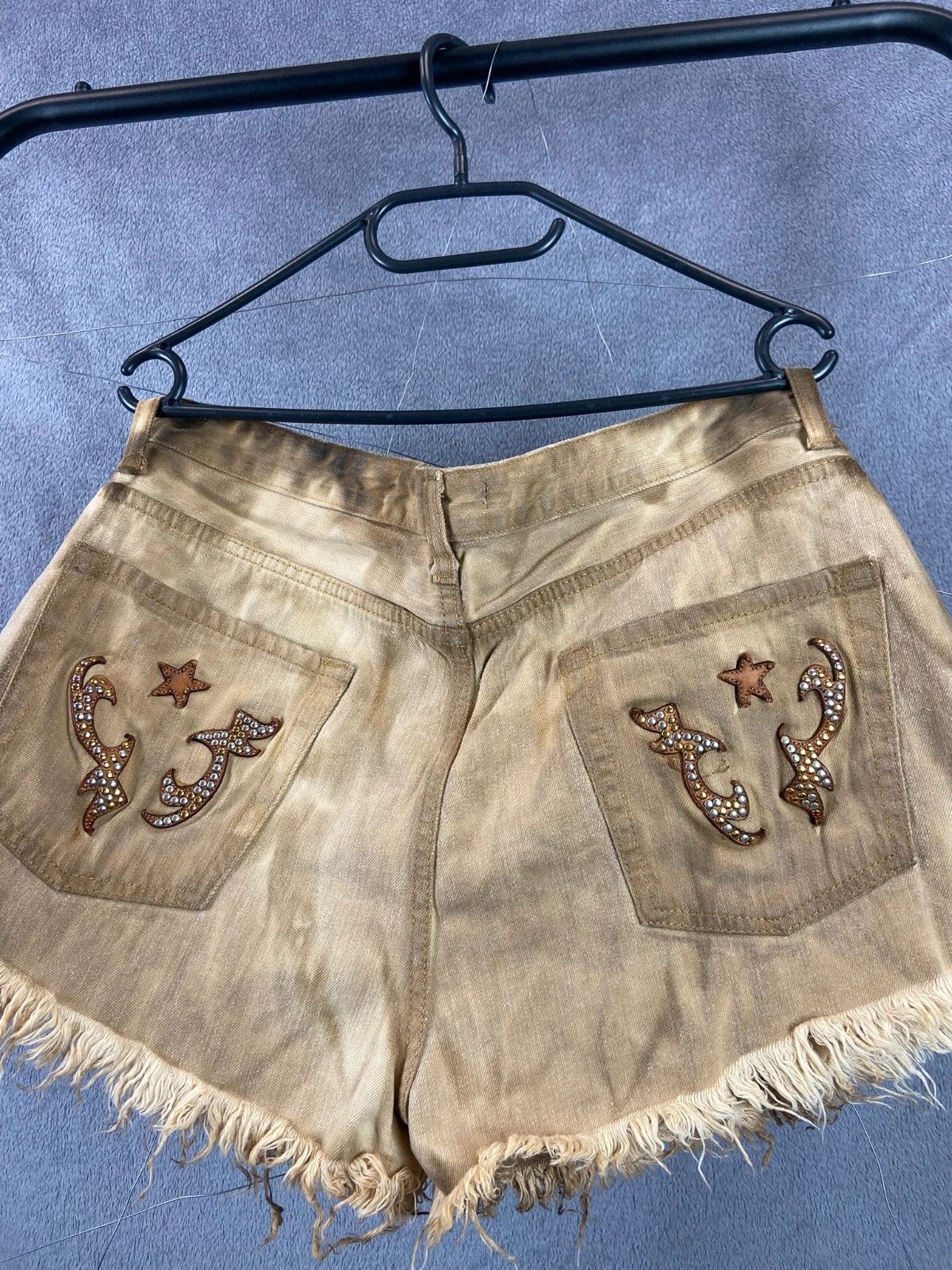 Vintage Vintage Cowboy Denim Shorts Blue Y2K XL Size 30" / US 8 / IT 44 - 4 Thumbnail