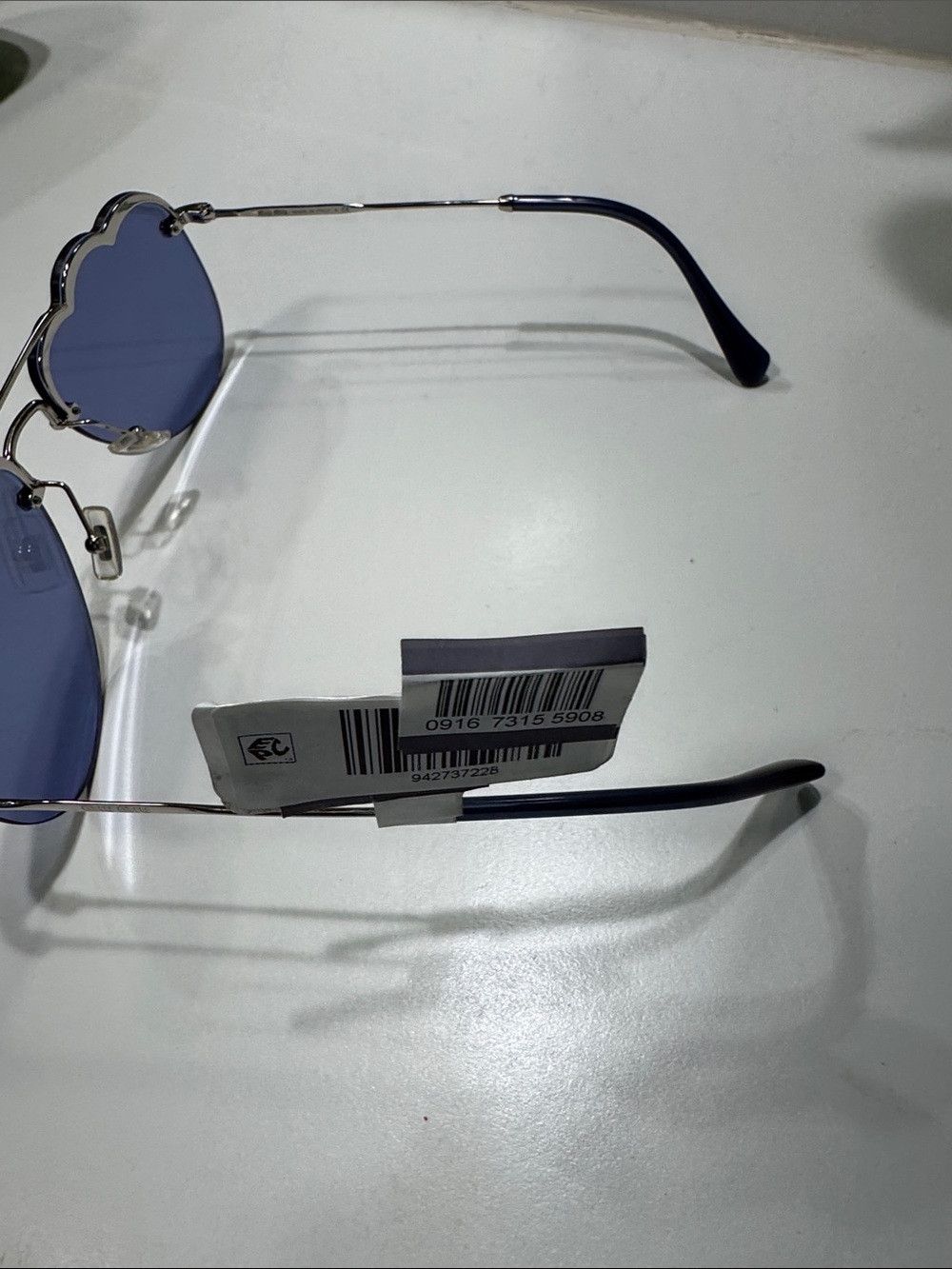 Miu Miu Miu Miu Aviator Cloud Sunglasses Periwinkle Mirror Size ONE SIZE - 6 Thumbnail
