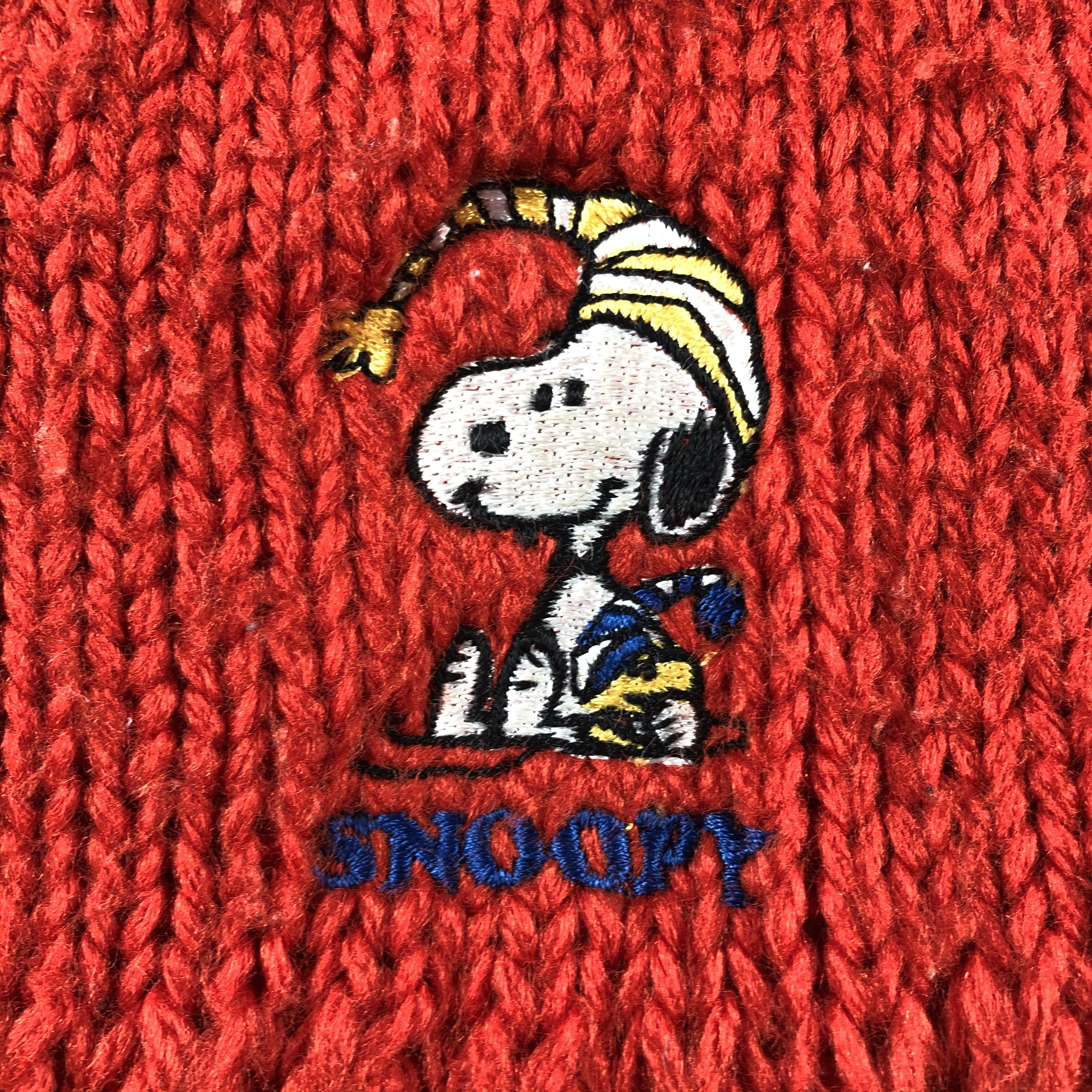 Peanuts × Vintage Peanut Snoopy Slouchy Knit Beanie Snow Hat Snow Cap -D345 Size ONE SIZE - 5 Thumbnail
