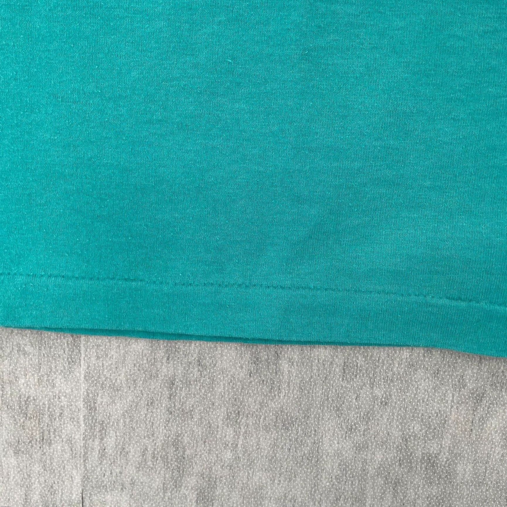 Hanes VINTAGE Hanes Vacation Shirt T-Shirt Teal 80s Adults XL Crew Neck Short Sleeve Single Stitch Vintage 80s Mens XL Teal Script Travel USA Quotes Size US XL / EU 56 / 4 - 5 Thumbnail