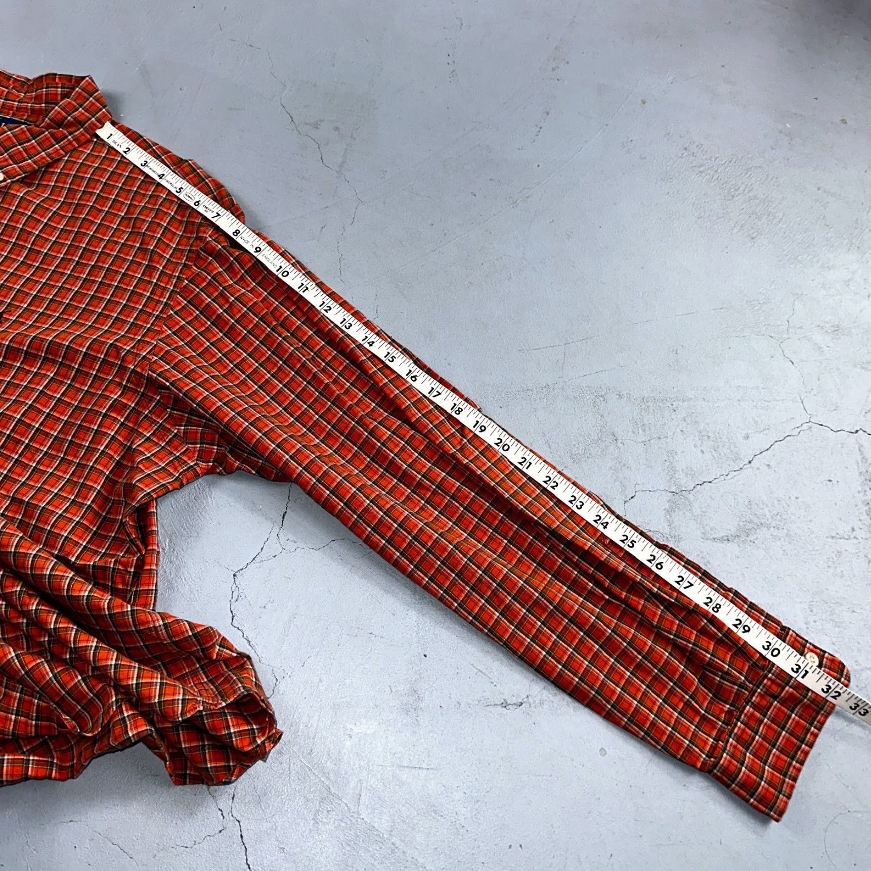 Ralph Lauren Ralph Lauren Vintage Classic Fit Button-Down Shirt Mens 2XL Orange Plaid Blue Label Shirt Button-Up Men’s Classic Size US XXL / EU 58 / 5 - 7 Thumbnail