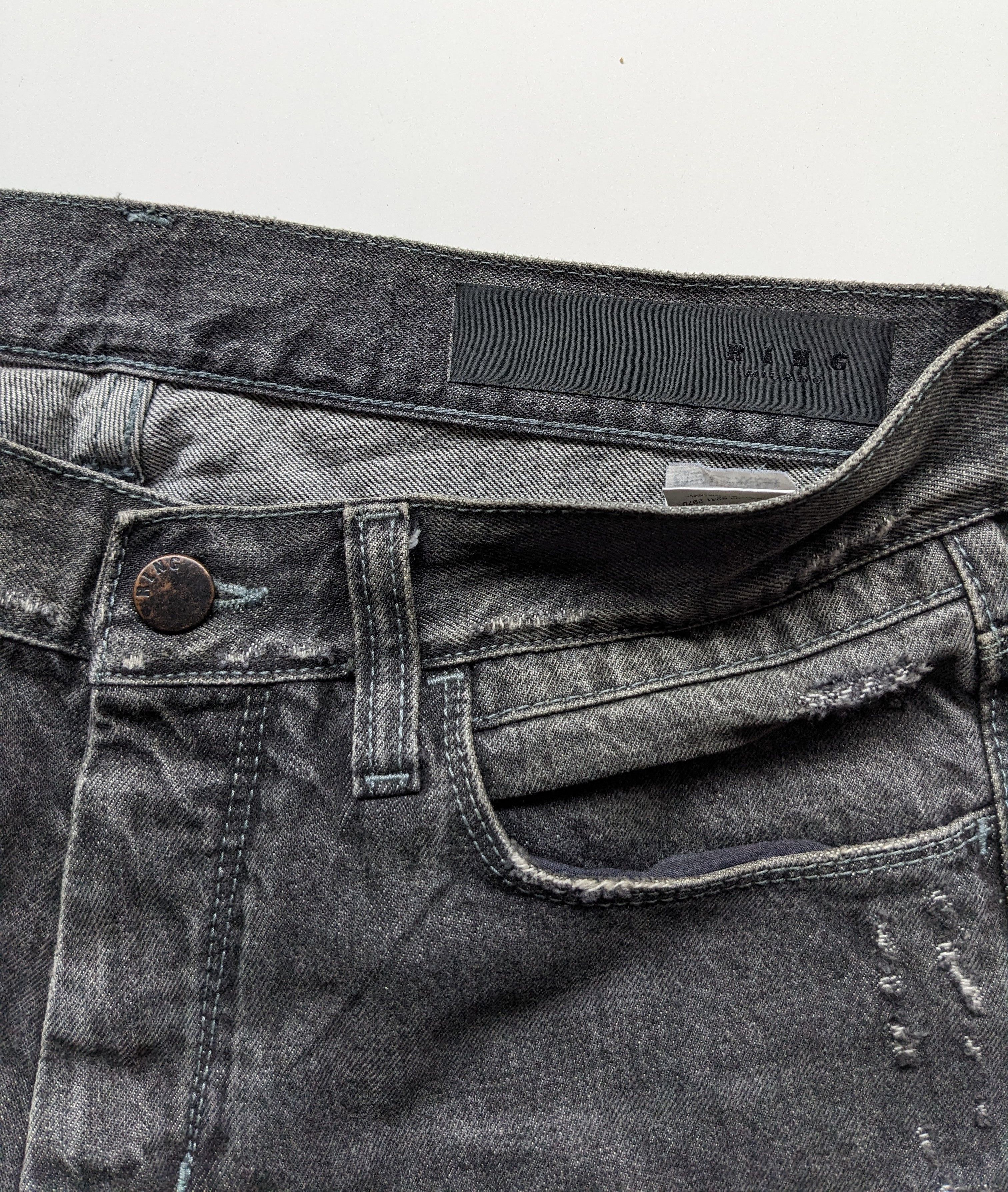 If Six Was Nine × Japanese Brand × Le Grande Bleu (L.G.B.) Ring slim fit superblack jeans Size US 31 - 7 Thumbnail