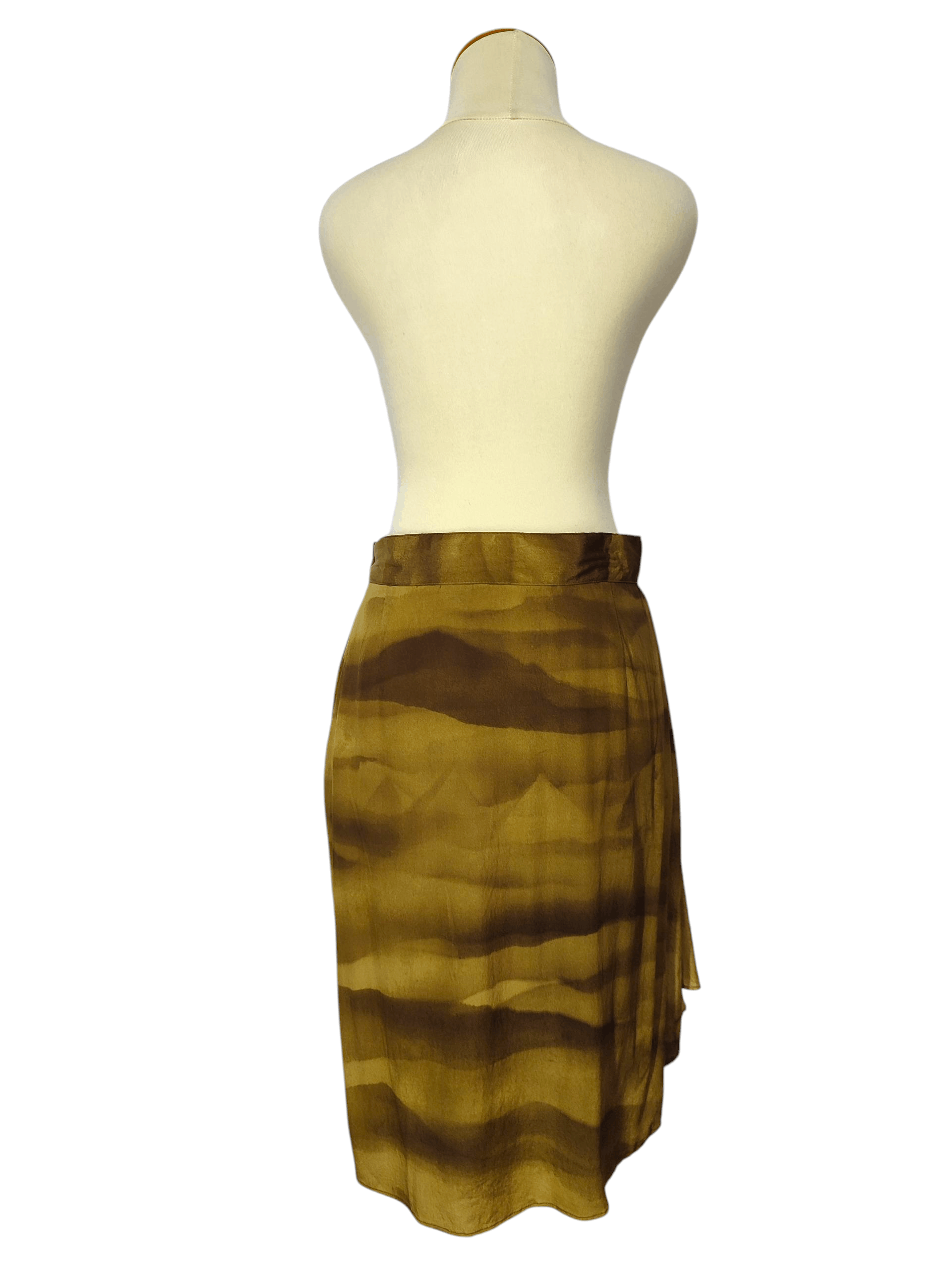 Versace RARE🔥Vtg Genny by Versace Piramid Desert Art Silk Size 30" / US 8 / IT 44 - 5 Thumbnail
