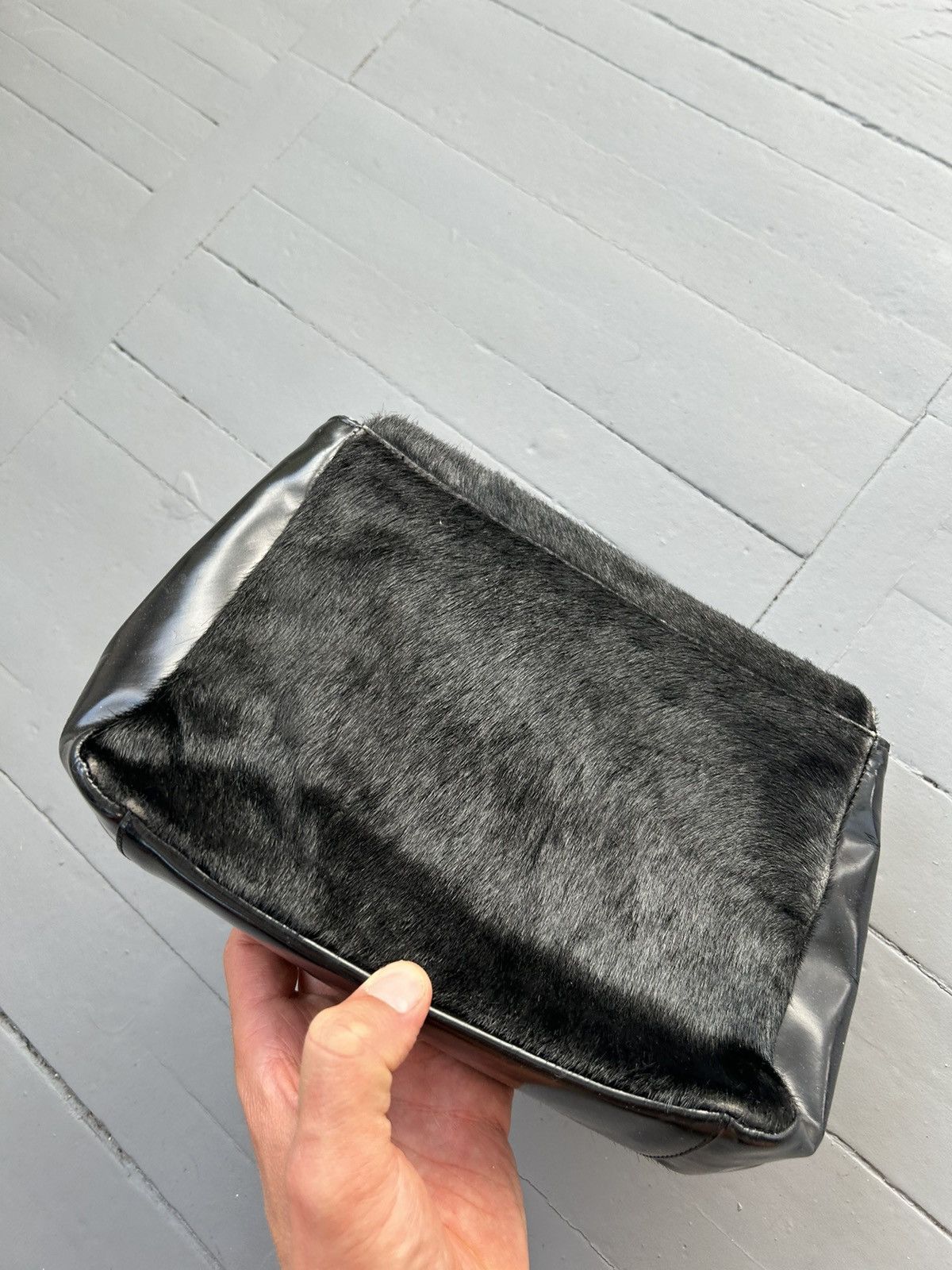Vintage Herve Masson Paris leather fur bag Size ONE SIZE - 5 Thumbnail