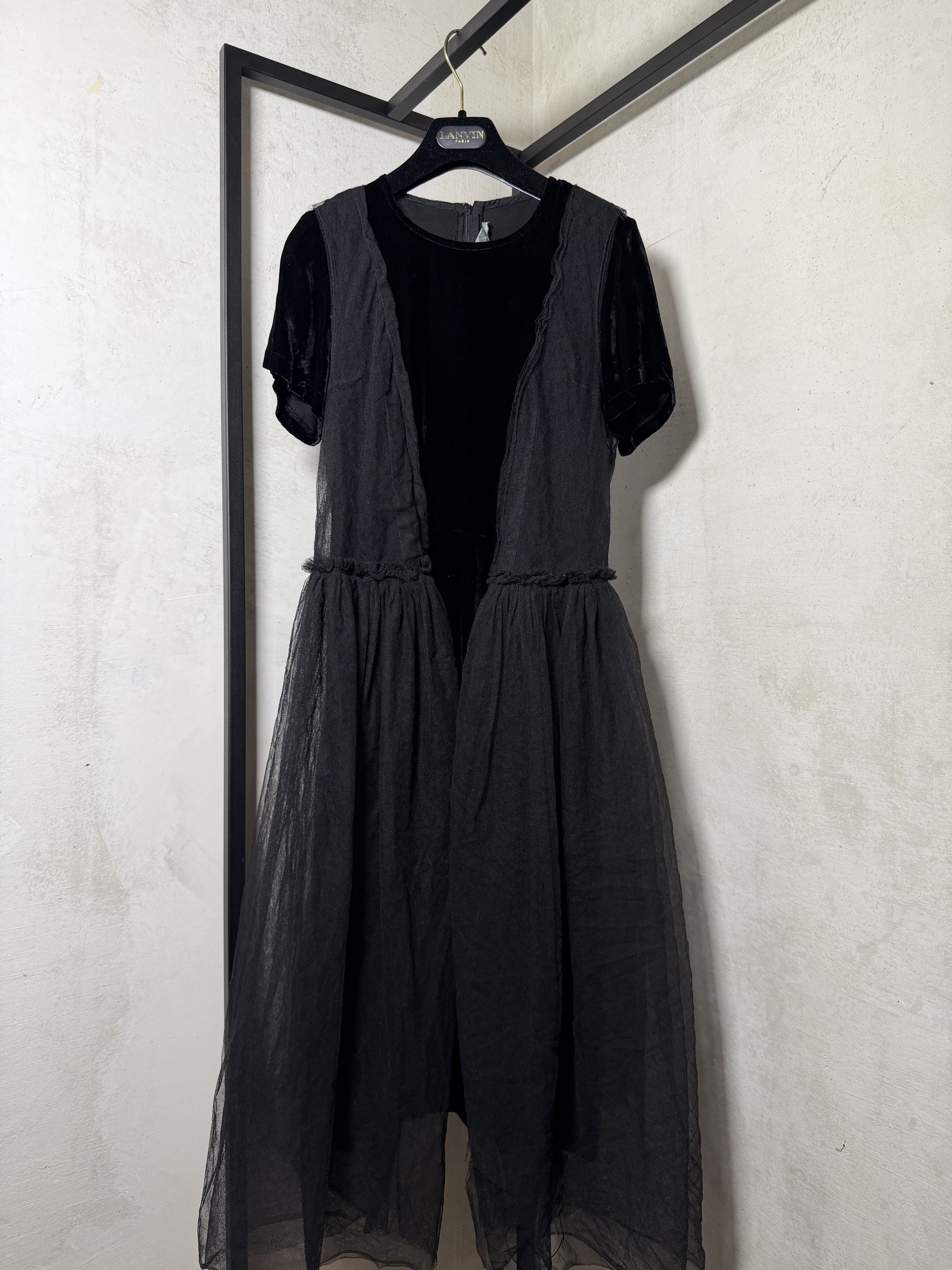 Comme des Garcons COMME des GARCONS Mesh Switching Velor Dress Size XS Size XS / US 0-2 / IT 36-38 - 1 Thumbnail