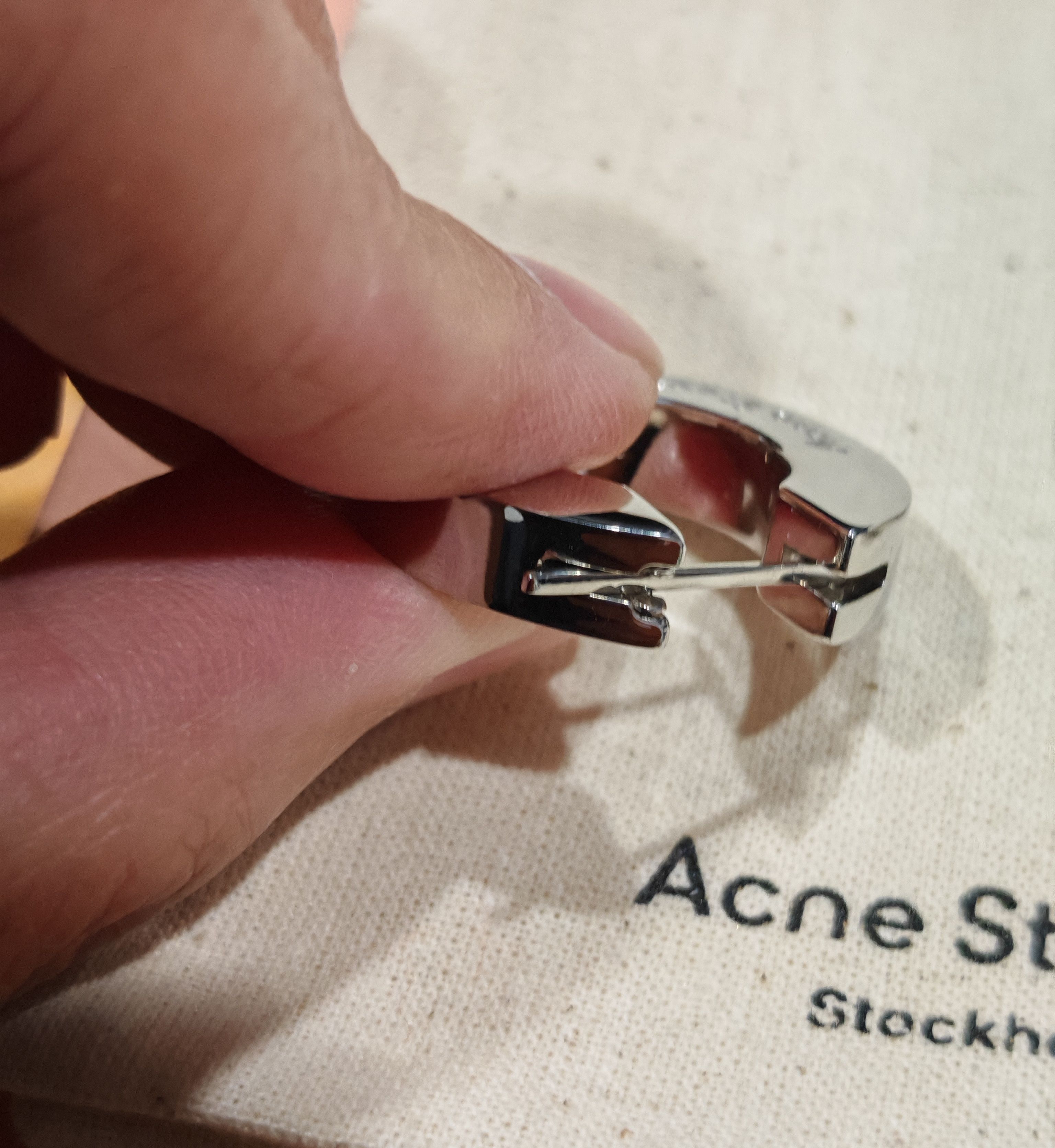 Acne Studios Logo Crystal Hoops - UNISEX Size ONE SIZE - 4 Thumbnail