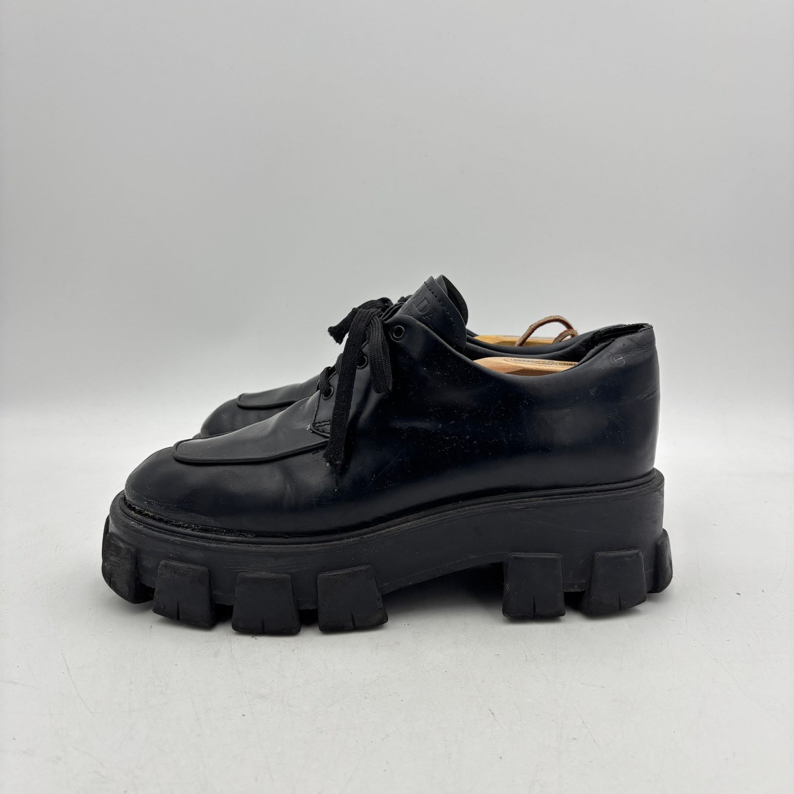 Prada Prada Monolith Brushed Leather Thick Sole Shoes Mens 41 US 8 Size US 8 / EU 41 - 5 Thumbnail