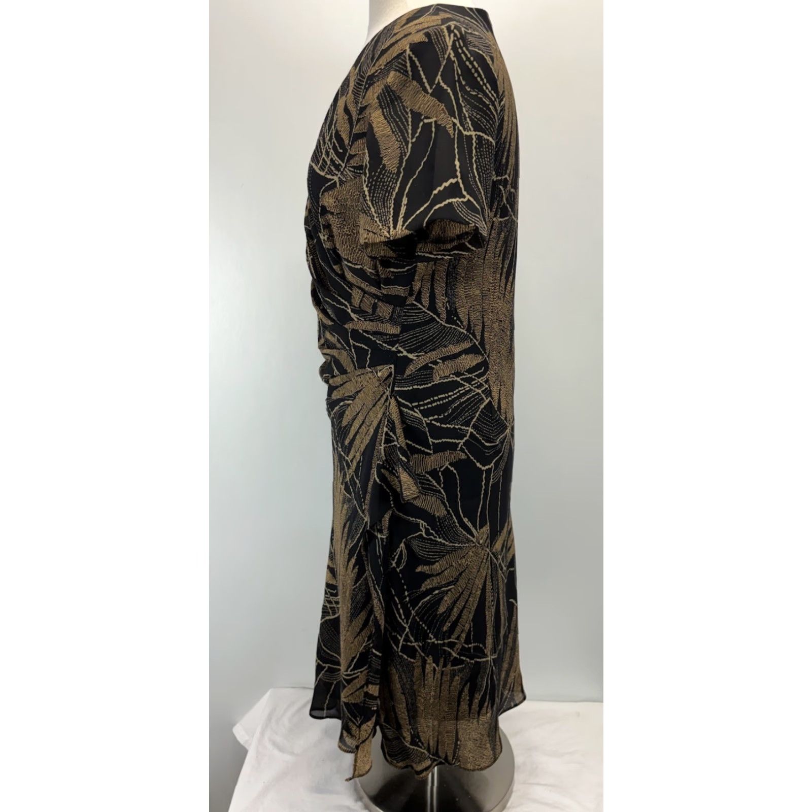 Coldwater Creek VINTAGE Coldwater Creek Sheath Dress Sz 12 Faux Wrap Black Brown Flowy Forest Fairy Midi Size XL / US 12-14 / IT 48-50 - 2 Thumbnail