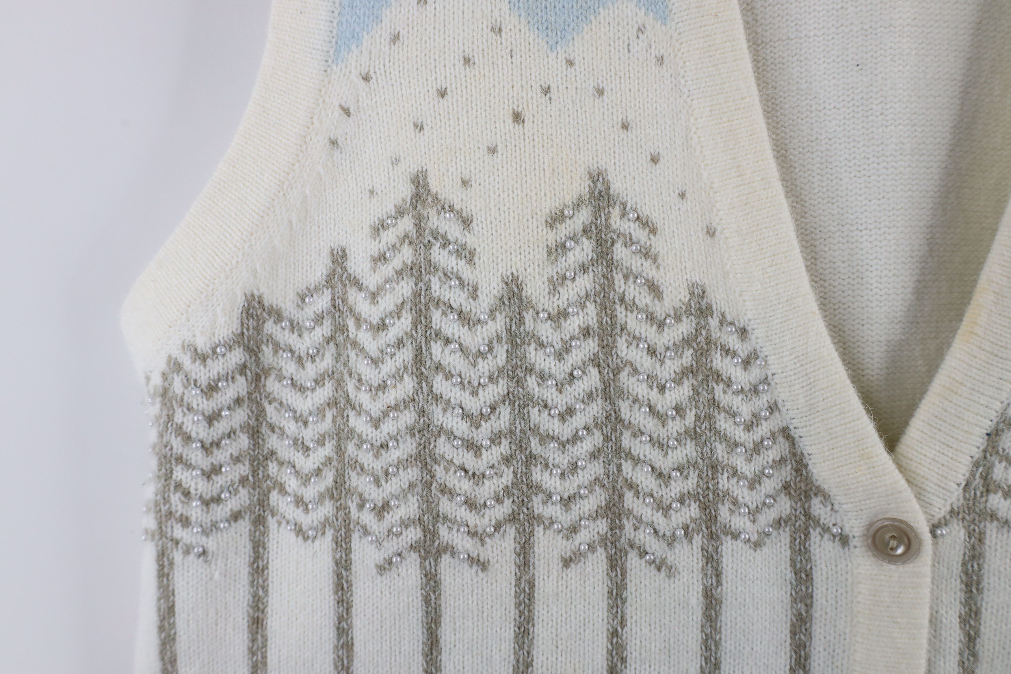 Vintage Vintage 90s Streetwear Print Christmas Tree Sweater Vest Size M / US 6-8 / IT 42-44 - 4 Thumbnail